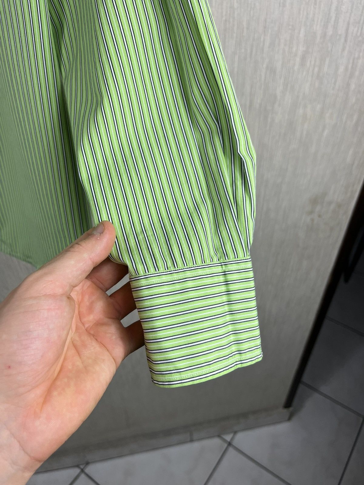 Polo Ralph Lauren × Ralph Lauren × Ralph Lauren Black Label Ralph Lauren black label classic lime striped shirt casual Size XL / US 12-14 / IT 48-50 - 13 Thumbnail