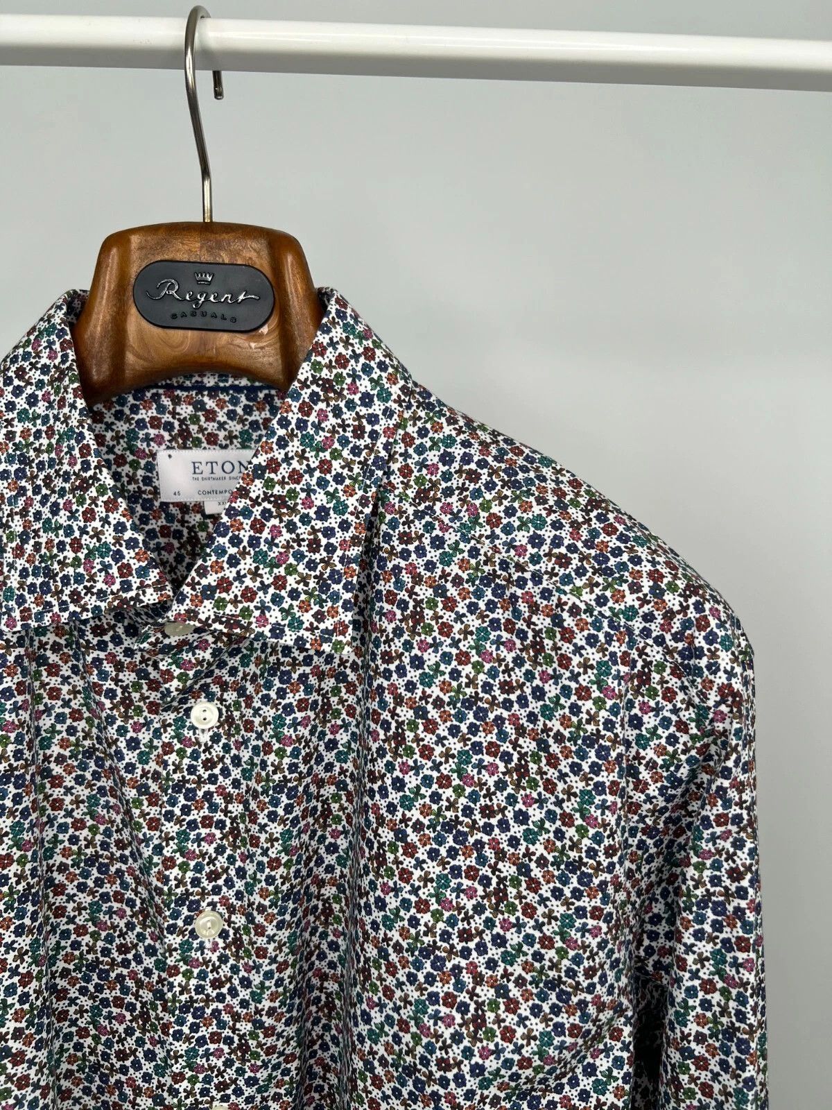 Eton Eton Contemporary Men's Casual Shirt Multicolor Floral XXL Size US XXL / EU 58 / 5 - 2 Thumbnail