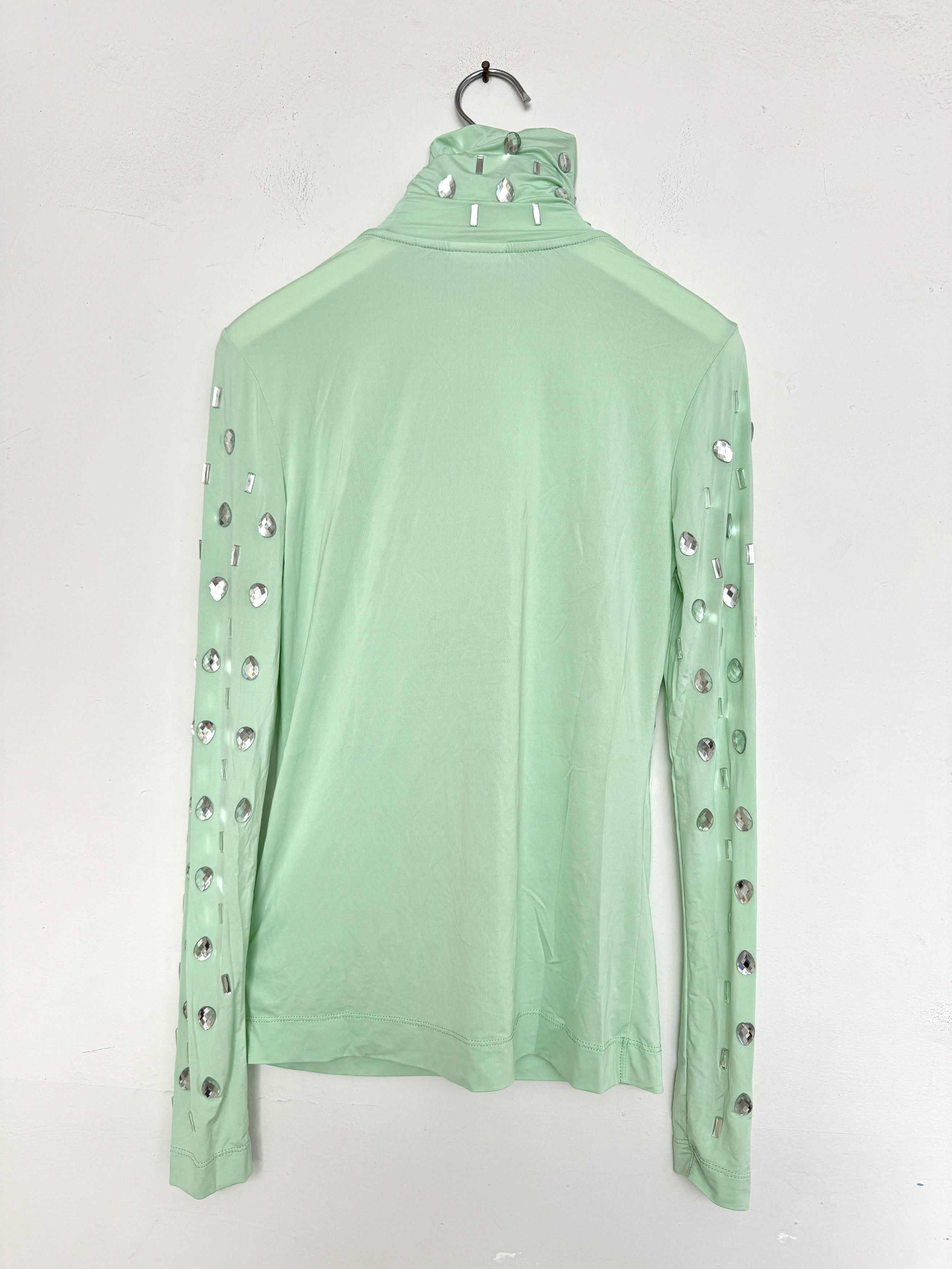 Dries Van Noten Dries Van Noten Crystal Embellished Jersey Turtleneck Top Size S / US 4 / IT 40 - 2 Thumbnail