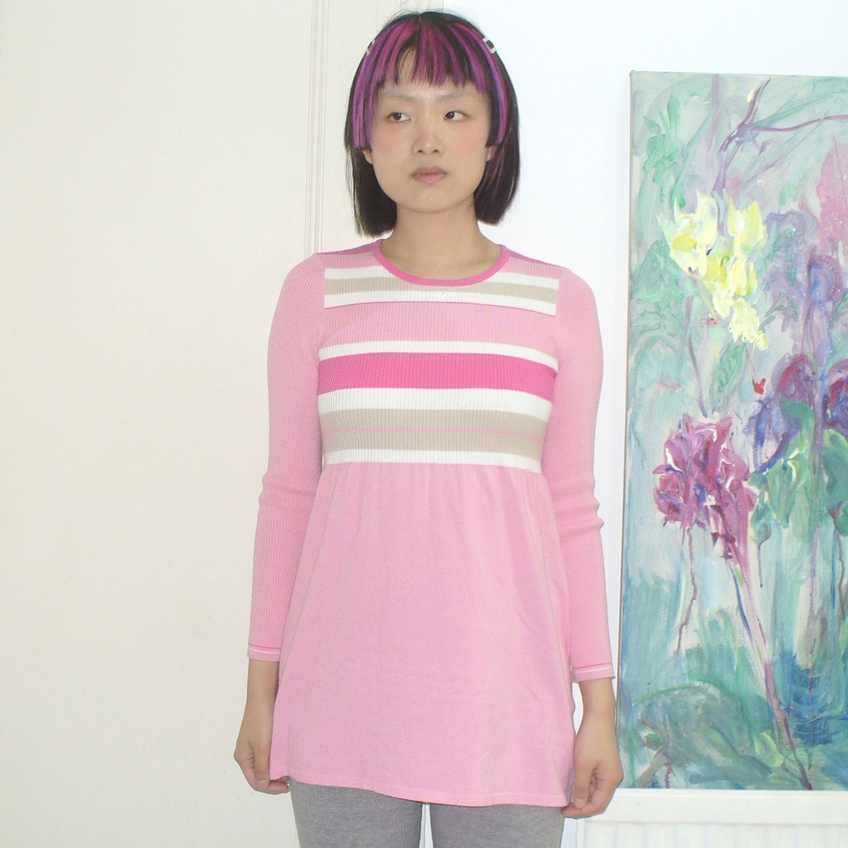 Courreges Pink vintage Courrèges long sweater top Size S / US 4 / IT 40 - 3 Thumbnail