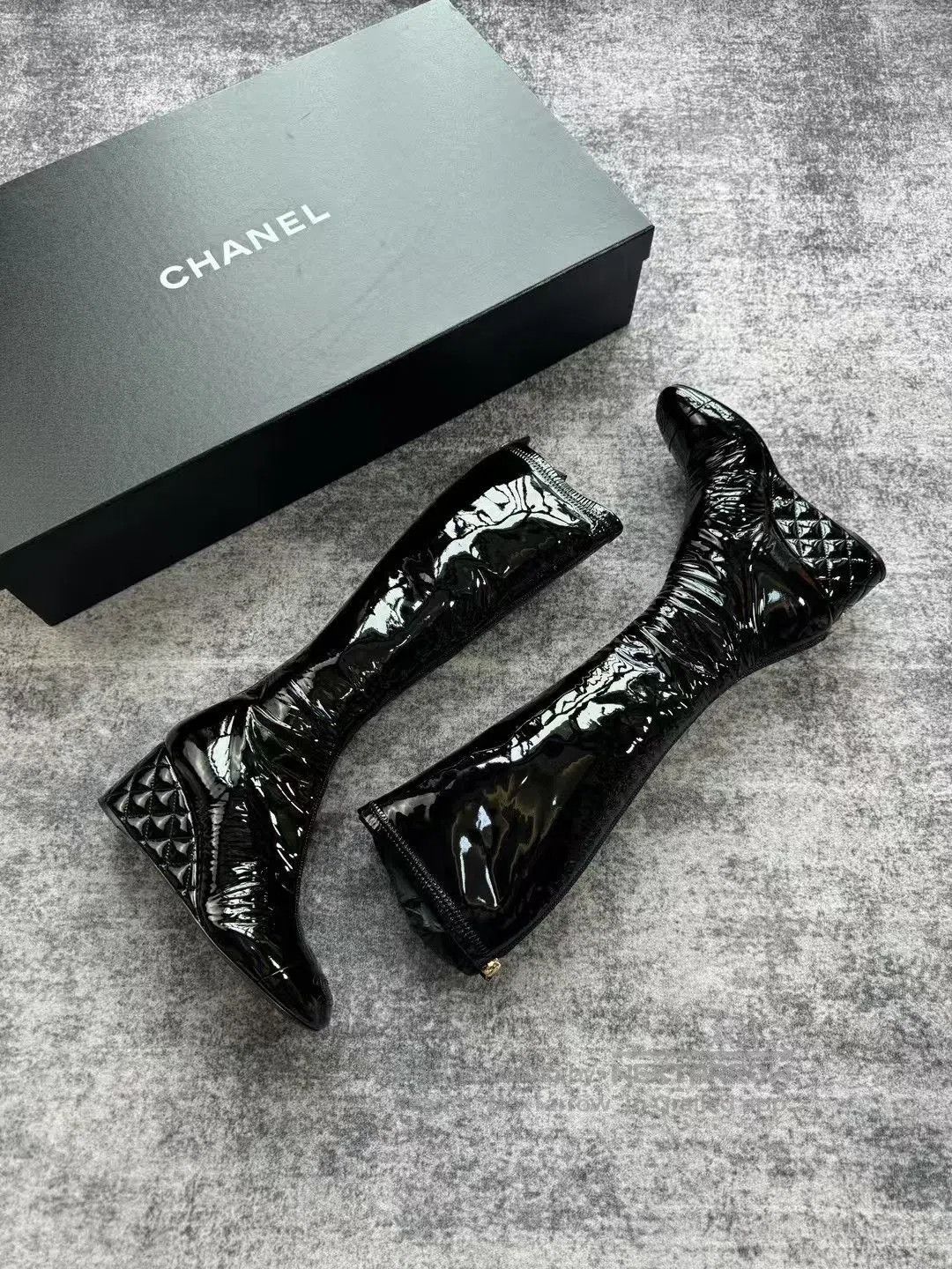 Chanel Chanel Patent Leather Wedge Knee. Size US 6 / IT 36 - 1 Thumbnail