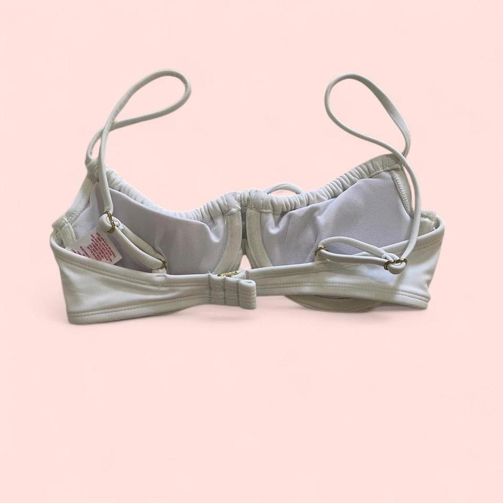 Designer White bikini top with adjustable straps Size ONE SIZE - 2 Thumbnail