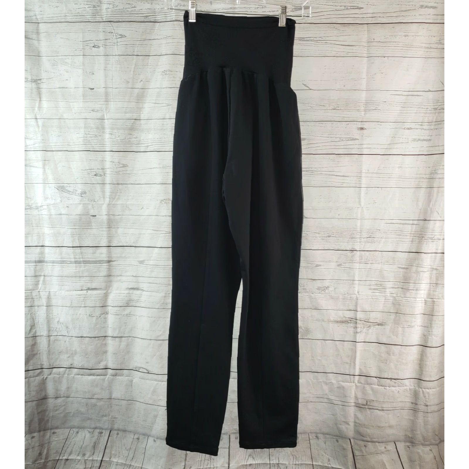 Jessica Simpson VINTAGE Jessica Simpson Secret Fit Belly Faux Leather Front Maternity Pants Size Medium Black Womens Pants Maternity Medium Ready-to-Wear Size 32" / US 10 / IT 46 - 3 Thumbnail