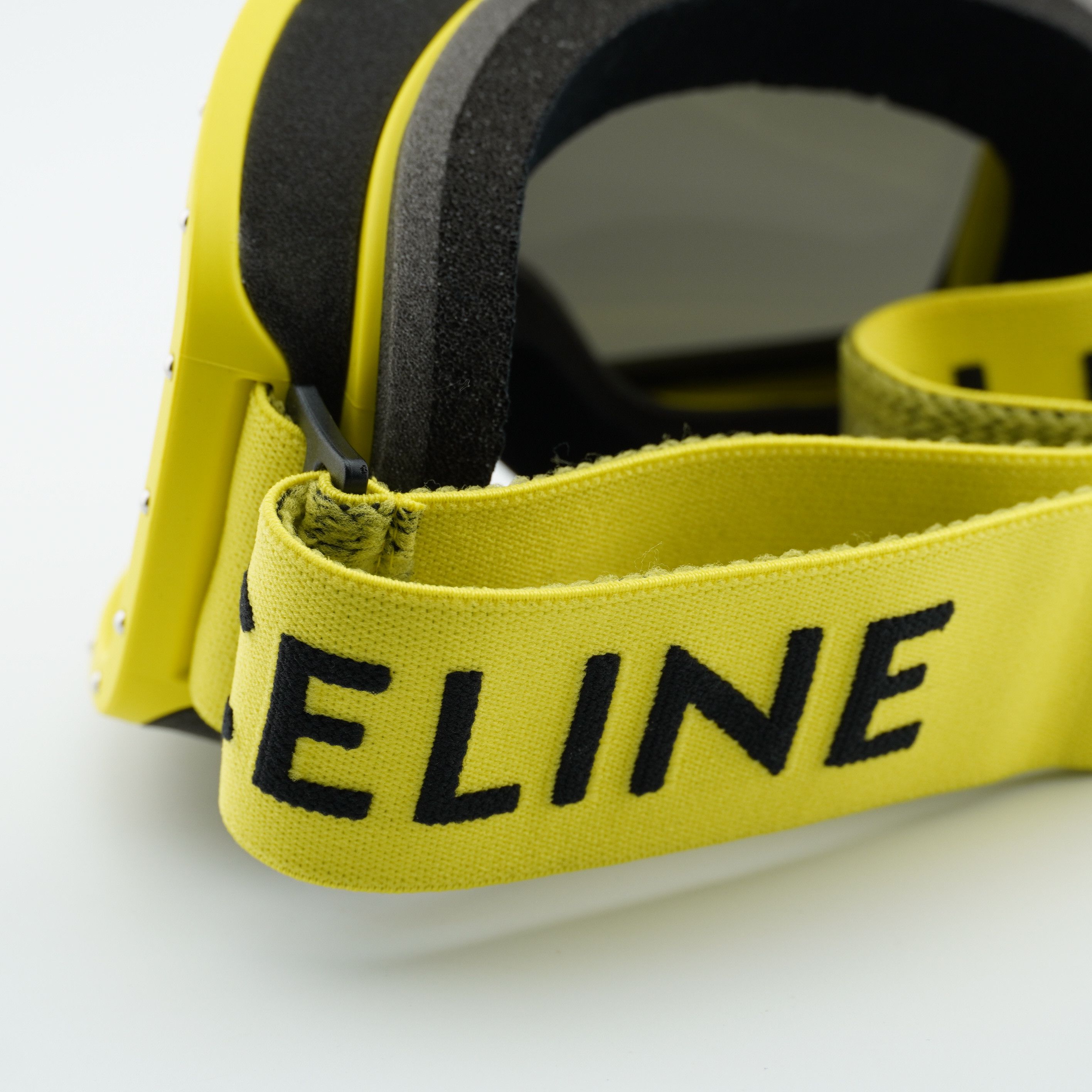 Celine Celine CL40196U 40C Yellow Shield Frame, Grey Mirror Lenses Size ONE SIZE - 4 Thumbnail