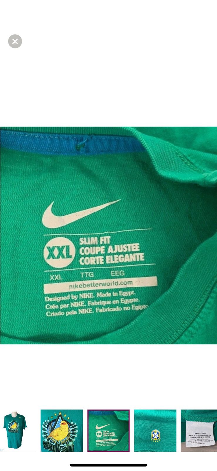 Nike Nike XXL Brazil World Cup tee Size US XXL / EU 58 / 5 - 5 Thumbnail