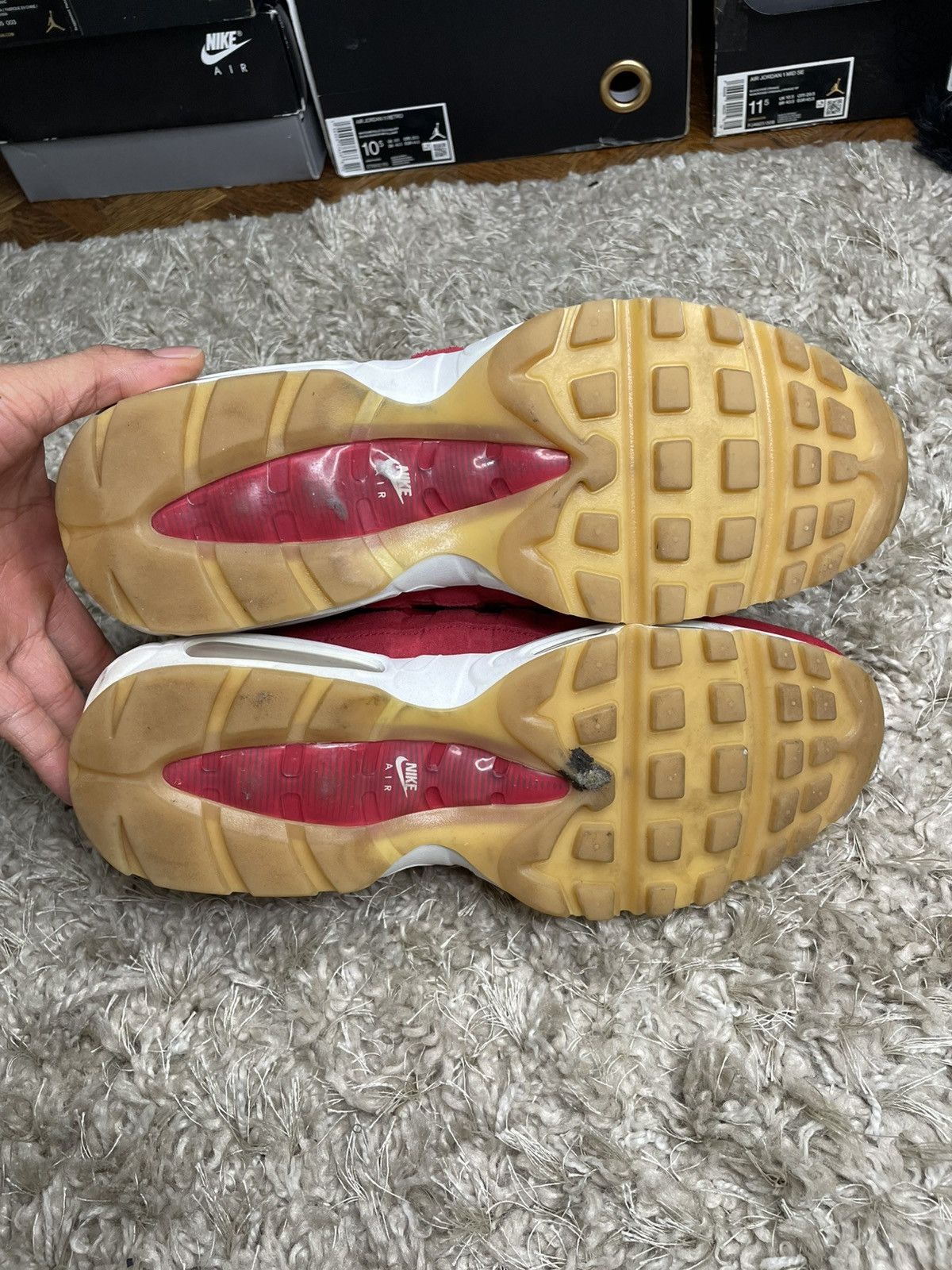 Nike Nike Air Max 95 Premium Gym Red Size US 9 / EU 42 - 7 Thumbnail