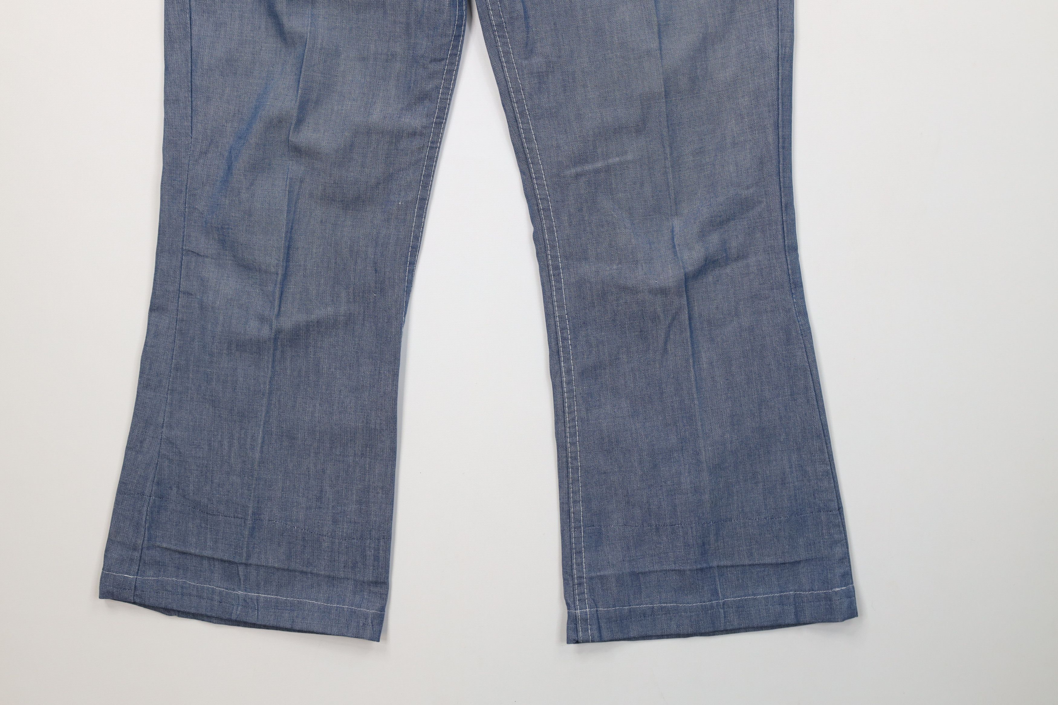 Vintage Vintage 60s Streetwear Chambray Flared Wide Leg Jeans USA Size US 34 / EU 50 - 4 Thumbnail