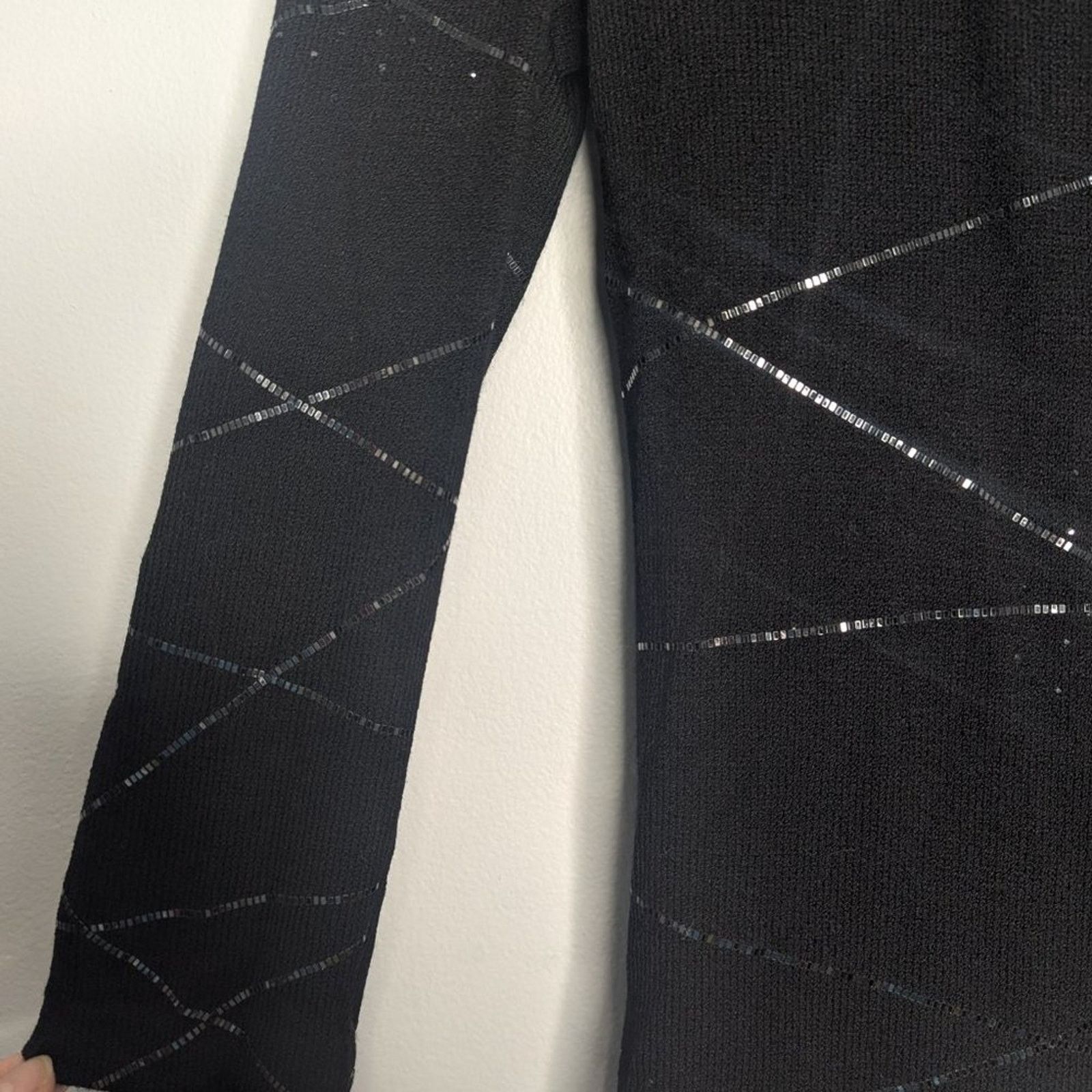 St. John St. John Evening Vintage Black Starburst Sparkle Cardigan Size XS / US 0-2 / IT 36-38 - 5 Thumbnail