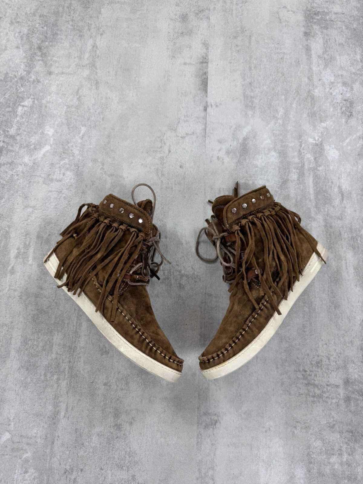Other EL VAQUERO LEATHER SNEAKER FRINGE SUEDE BOOTS Wedge SIZE 40 Size US 8.5 / IT 38.5 - 2 Thumbnail