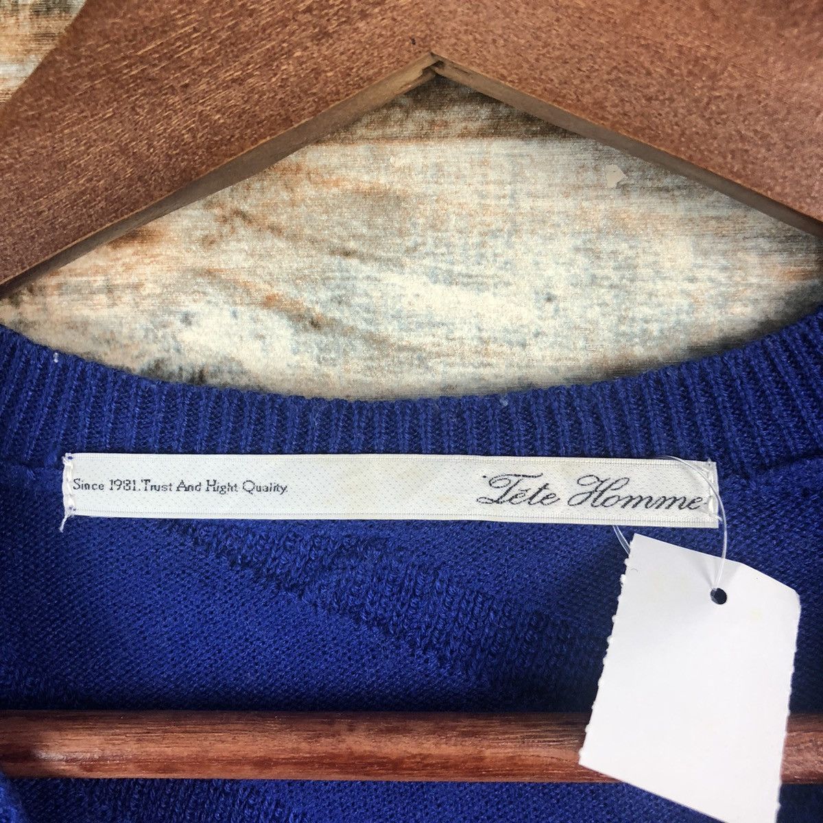 Tete Homme DL Tete Homme Blue japan sweatshirt Knitwear #C675 Size US M / EU 48-50 / 2 - 9 Thumbnail