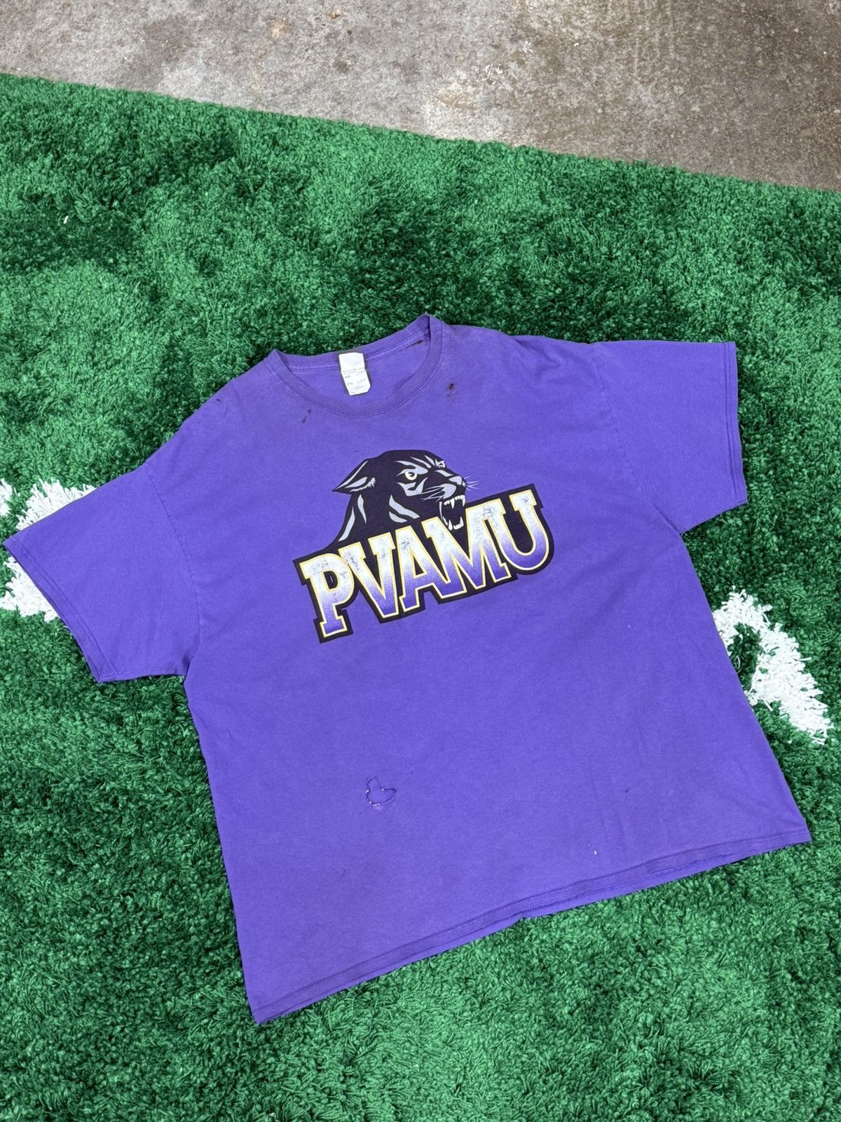 Vintage Vintage Distressed Panther PVAMU Logo Shirt 2XL XXL Gildan Size US XXL / EU 58 / 5 - 1 Thumbnail
