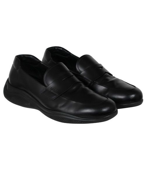 Prada Spazzolato Rois Penny Loafers - 02320 Size US 12 / EU 45 - 1 Thumbnail