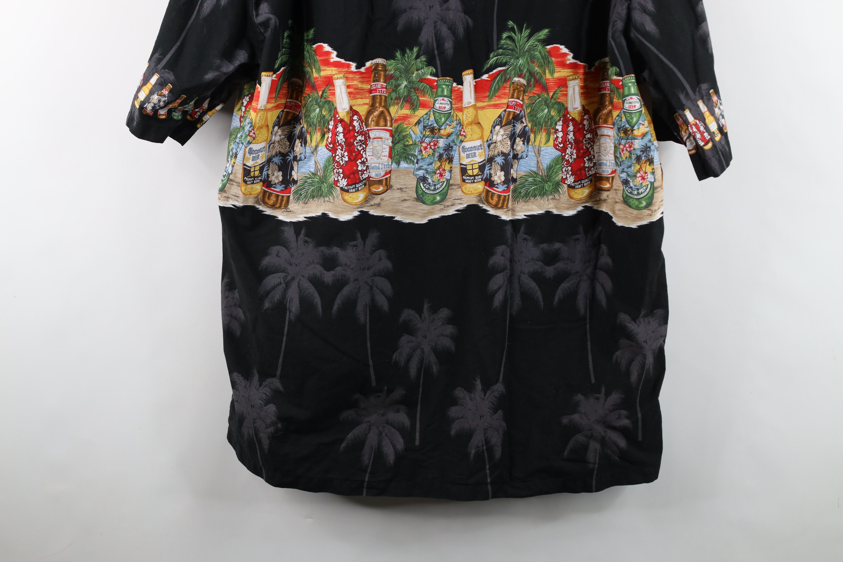 Vintage Vintage 90s Streetwear Beer Camp Collar Button Shirt USA Size US XL / EU 56 / 4 - 14 Thumbnail
