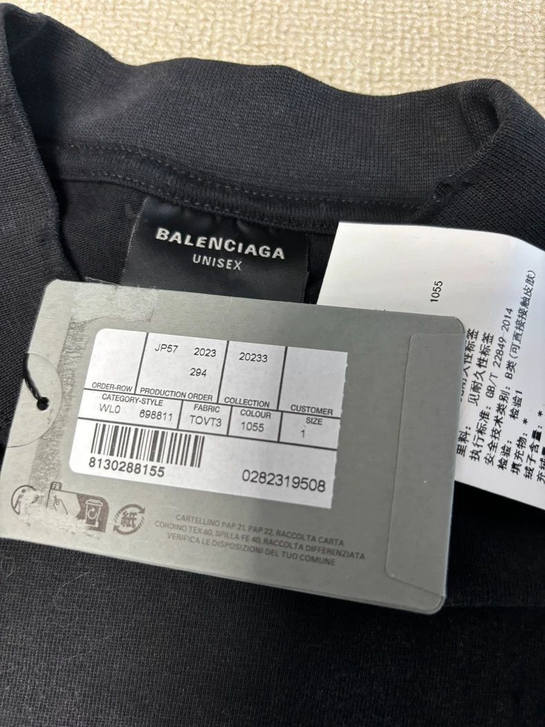 Balenciaga Balenciaga Balenciaga Distressed T-Shirt with Print Design Size US M / EU 48-50 / 2 - 5 Thumbnail