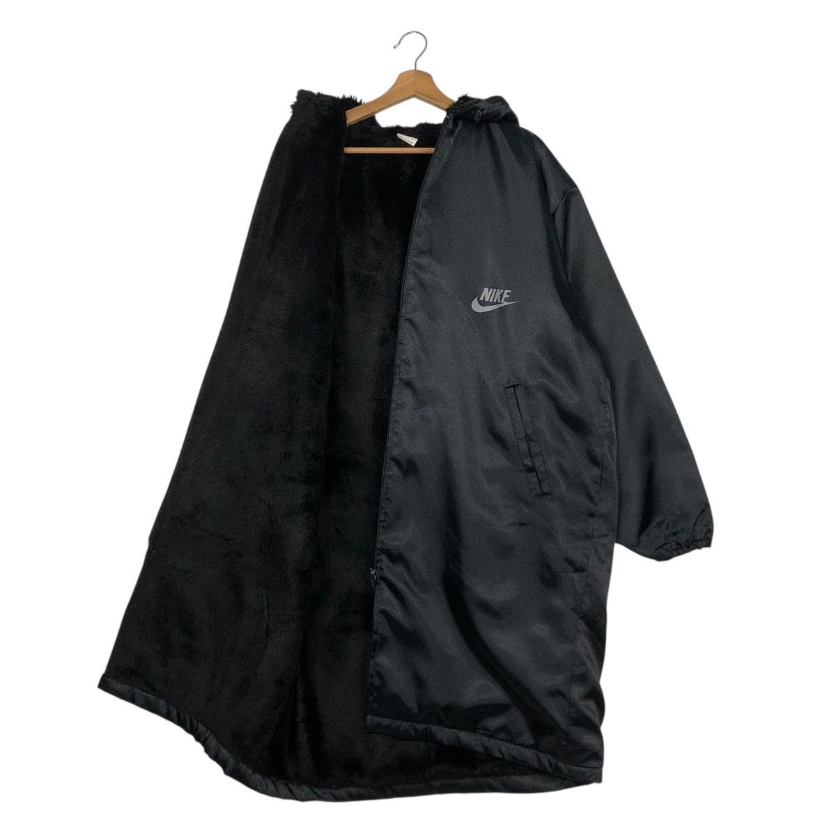Nike 🔥VINTAGE NIKE LONG JACKET BLANKET BIG SWOOSH BACK HIT Size US L / EU 52-54 / 3 - 13 Thumbnail