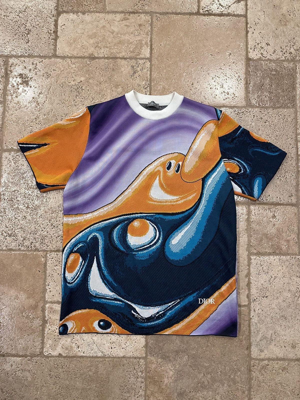 Dior Dior x Kenny Scharf SS21 Crossover Grapic Knit T-Shirt Size US M / EU 48-50 / 2 - 3 Thumbnail