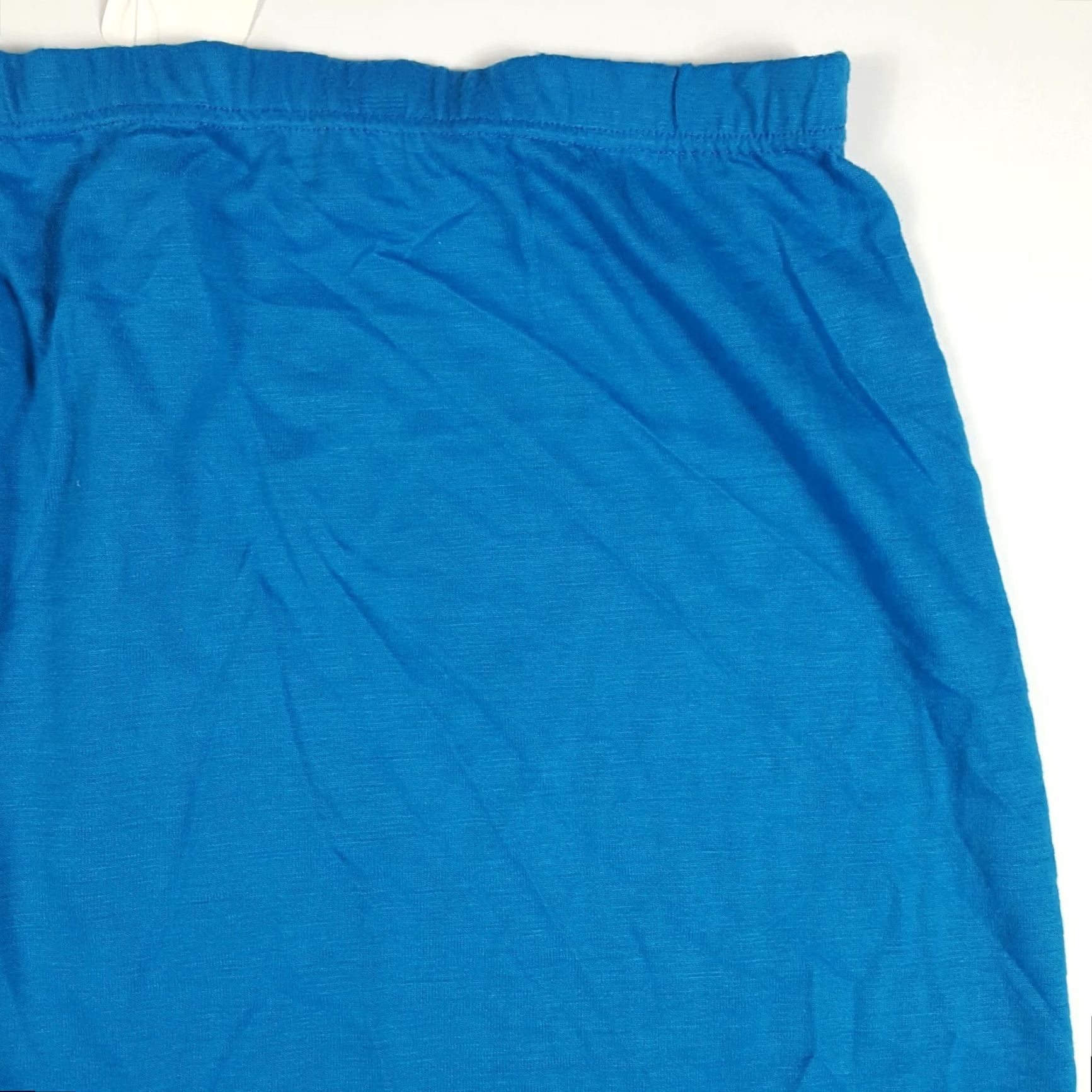 Vintage VINTAGE 80s Royal Blue Straight Pencil Women's Size 40" Elastic Waist Midi Skirt Size 27" / US 4 / IT 40 - 2 Thumbnail