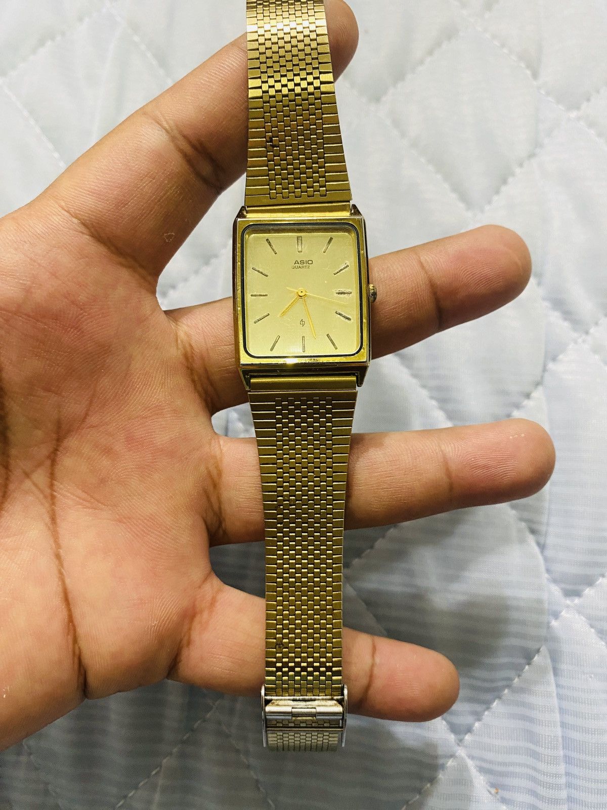 Casio Mq309G Quartz Tank Watch in Gold, Men's