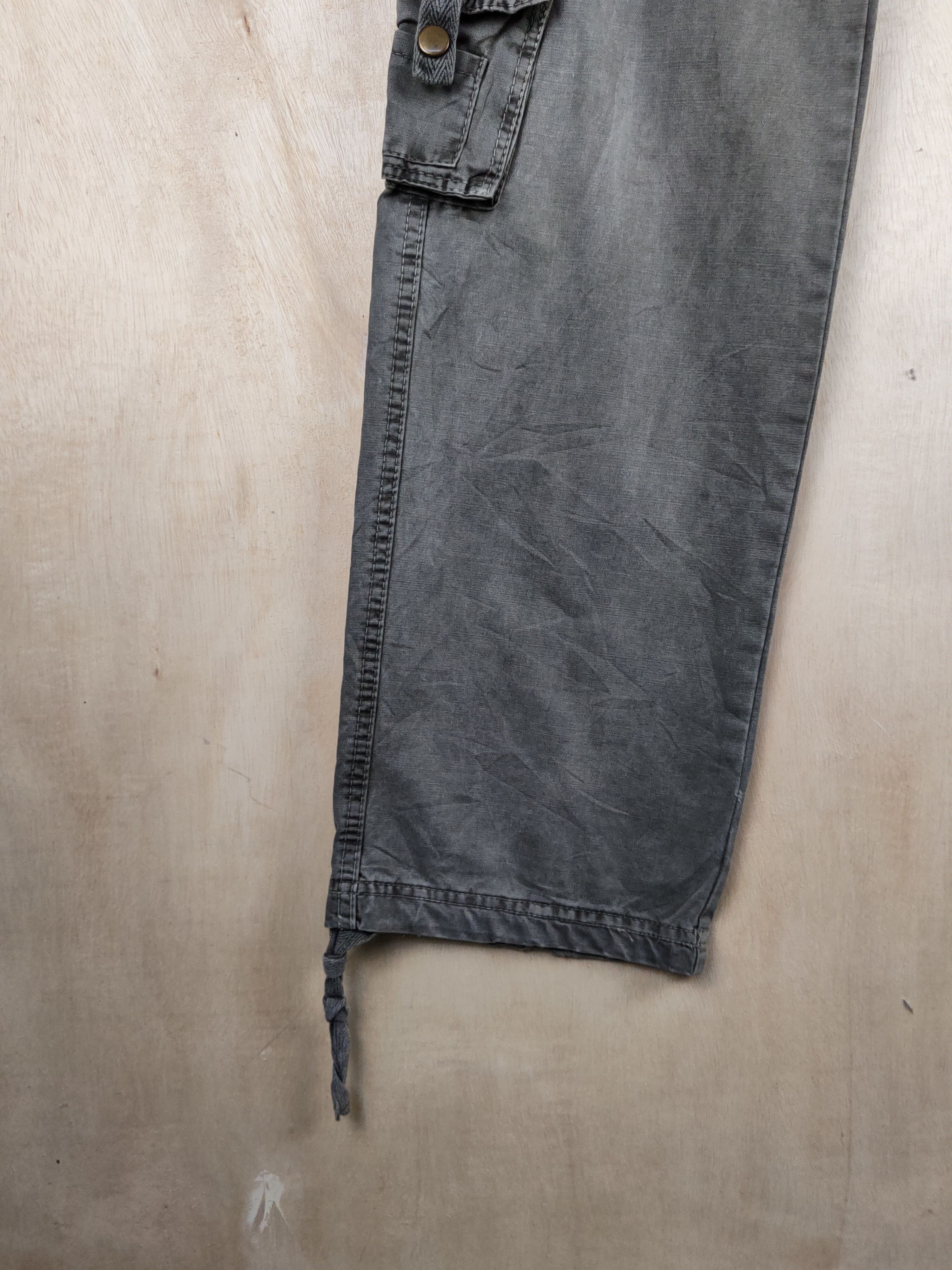 Japanese Brand DL Junye Olive Faded Multipocket Tactical Cargo Pants #S2439 Size US 30 / EU 46 - 5 Thumbnail