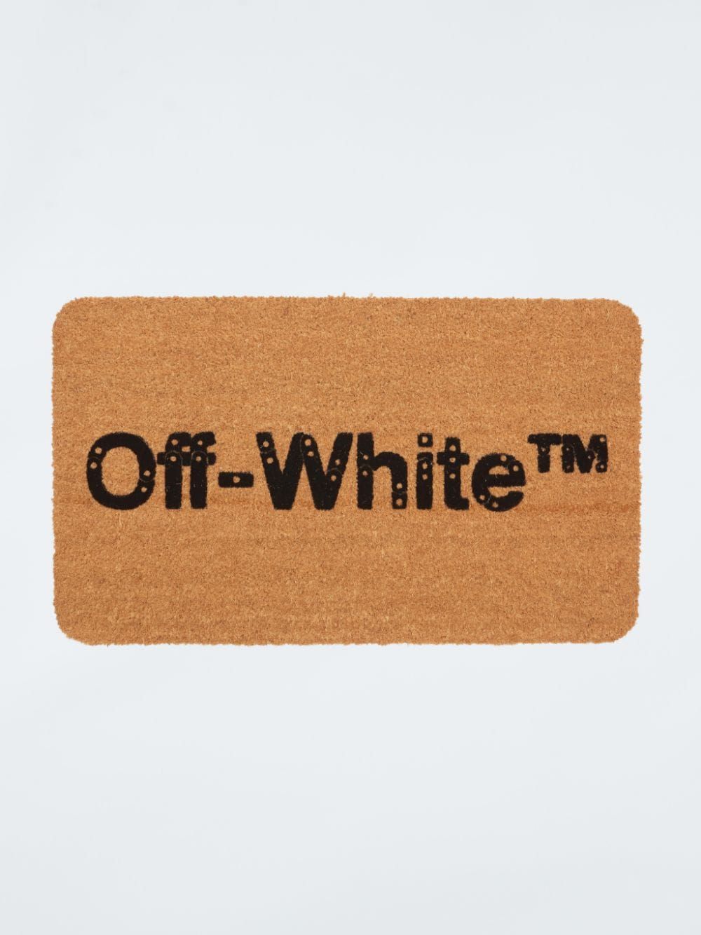 Pre-owned Off-white Logo-print Doormat In Orange