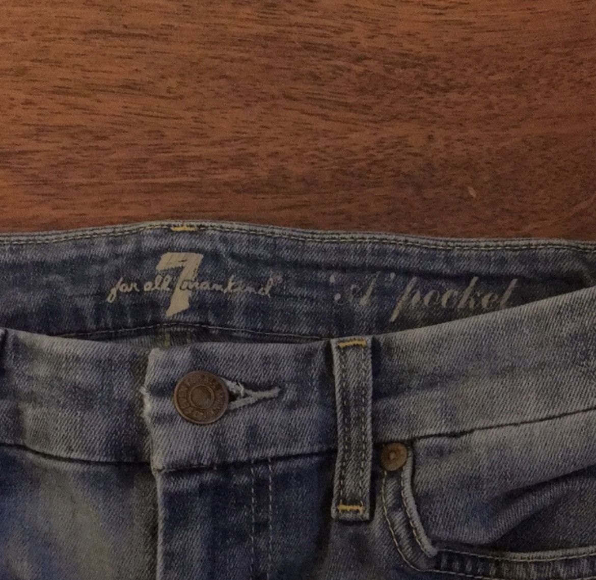 7 For All Mankind 7 for All Mankind Blue Flared Denim Jeans Size 26" / US 2 / IT 38 - 2 Thumbnail