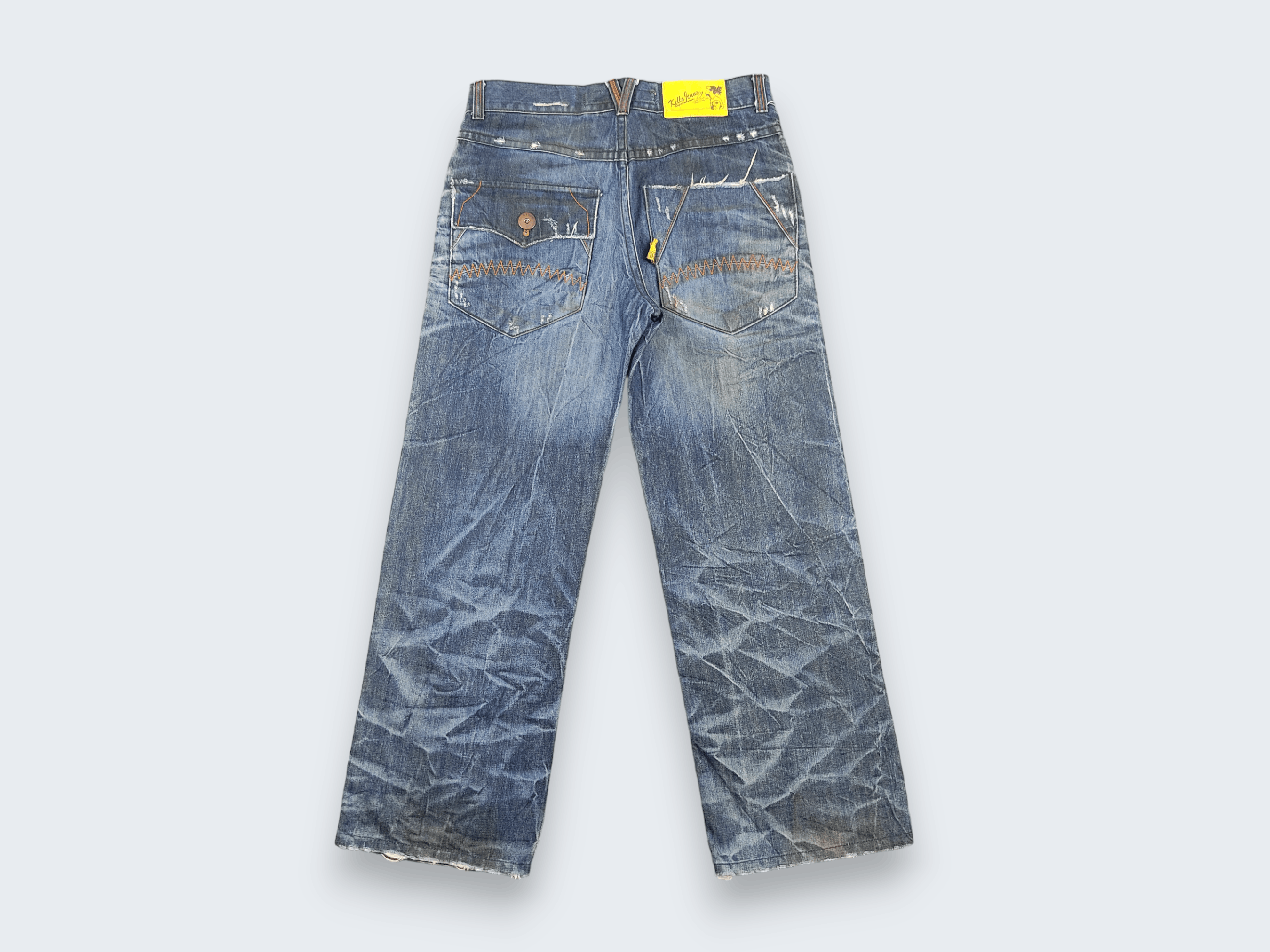Japanese Brand × Vintage Vintage Kello Jeans Jeans Blue Wash L587 Size US 34 / EU 50 - 2 Thumbnail