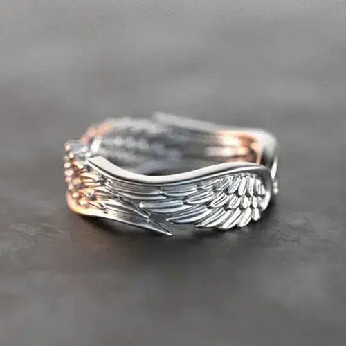 Jewelry Silver Wing Ring (Size 6-10), Men's