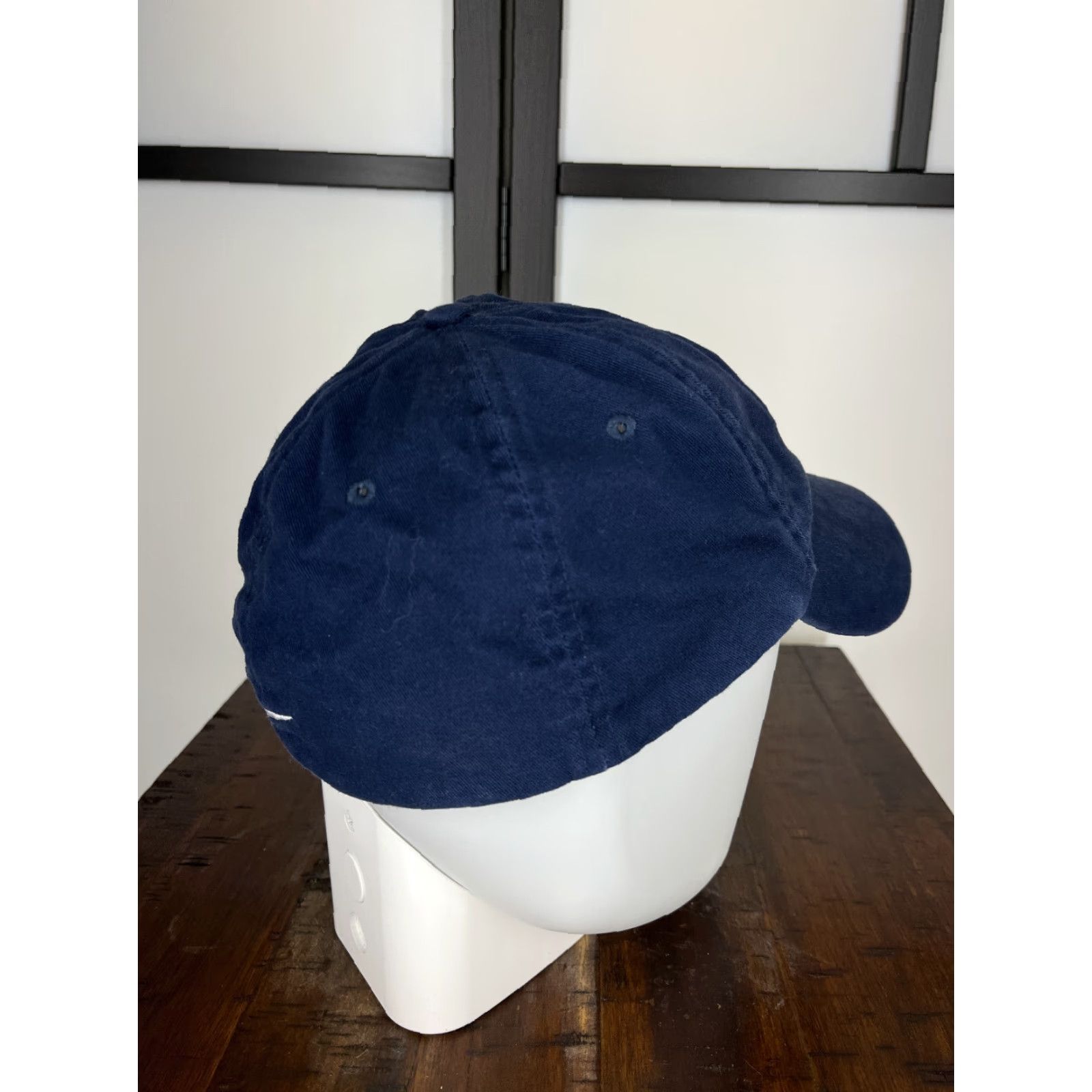 Nike Nike Hat Cap Fitted Adult One Size Blue Swoosh Stretch Cotton Blend Golf Golfer Size ONE SIZE - 7 Thumbnail