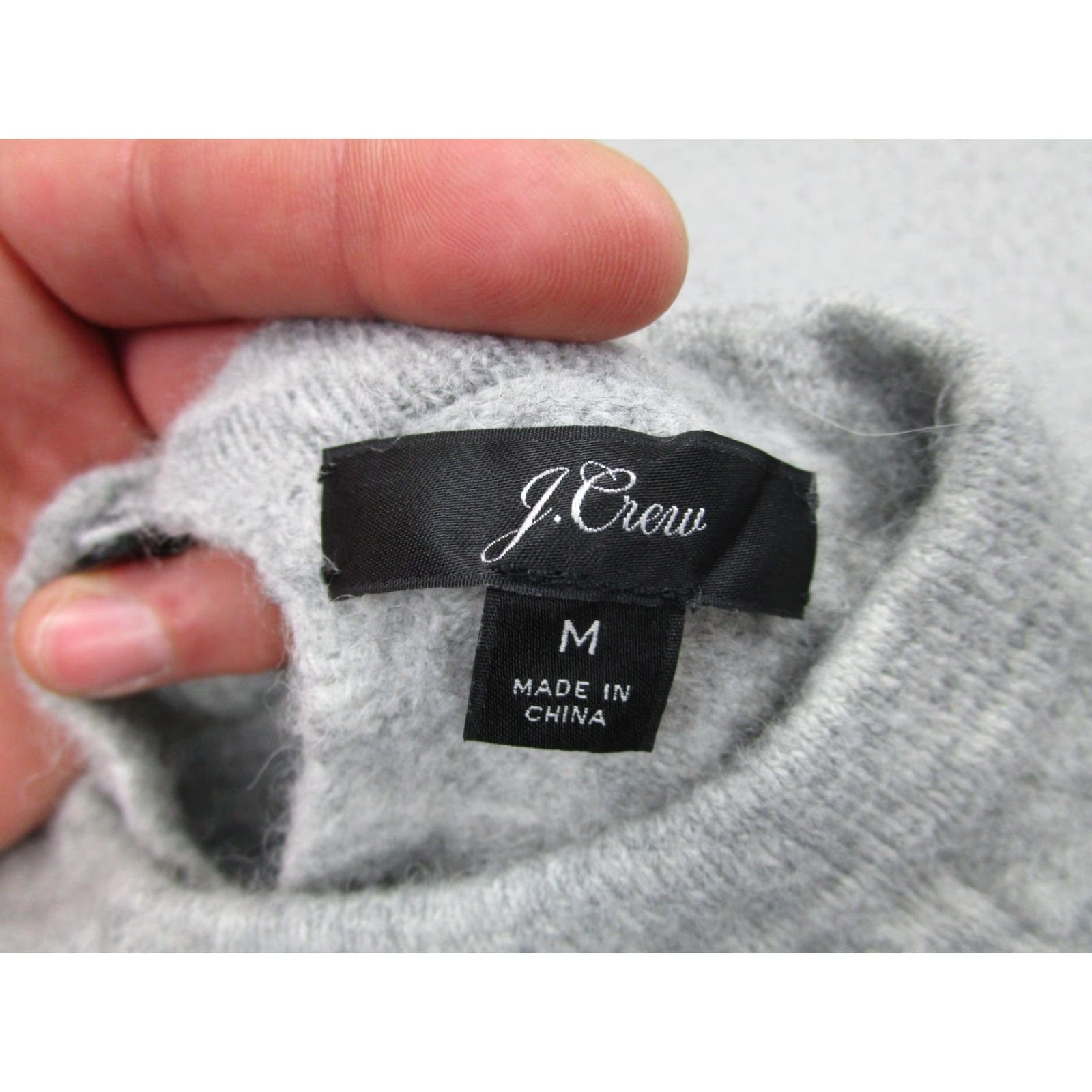 J.Crew J.Crew Sweater Womens M Gray Balloon Sleeve Cropped Alpaca Knit Pullover Size M / US 6-8 / IT 42-44 - 5 Thumbnail