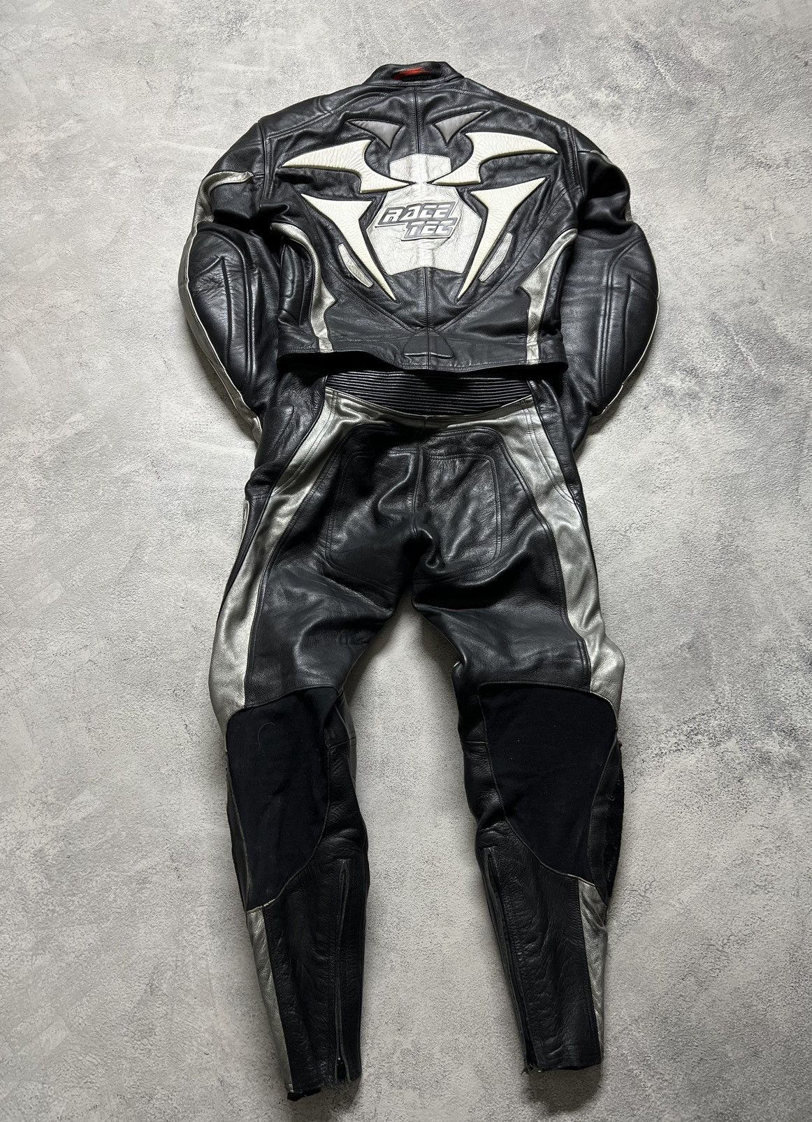 Vintage RaceTec Moto Racing Leather Suit Jacket+Pants 90’s