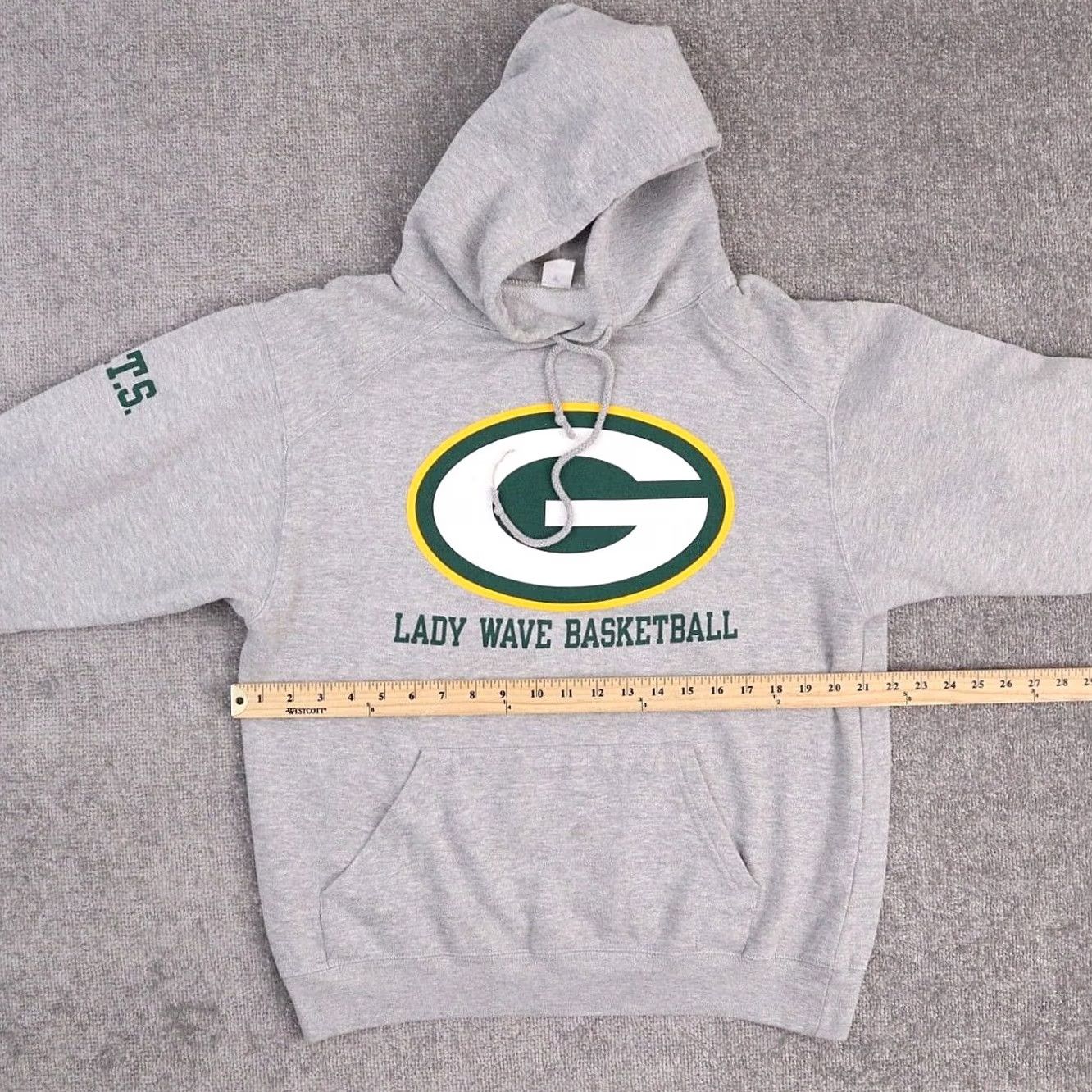 Vintage VINTAGE Women's Green Bay Packers Hoodie Gray Long Sleeve Medium Sports Size M / US 6-8 / IT 42-44 - 4 Thumbnail