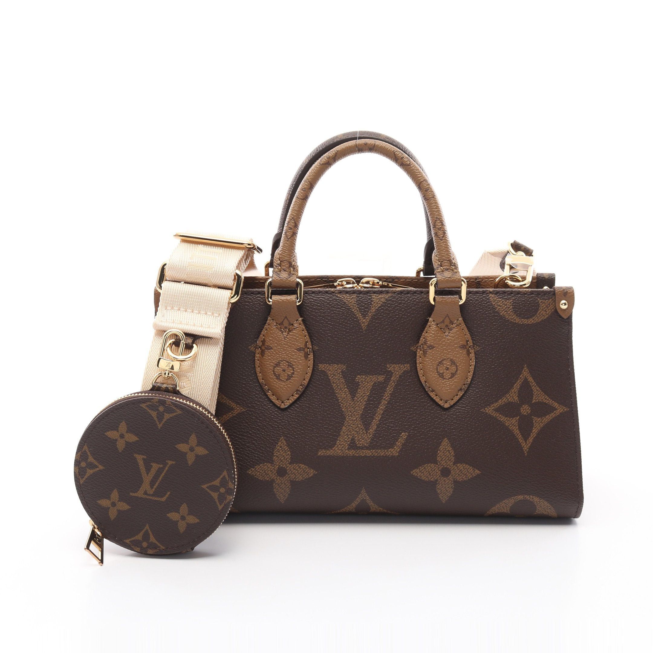 Louis Vuitton Louis Vuitton On-The-Go Ew Monogram Giant Reverse Handbag Brown Light Size ONE SIZE - 1 Thumbnail