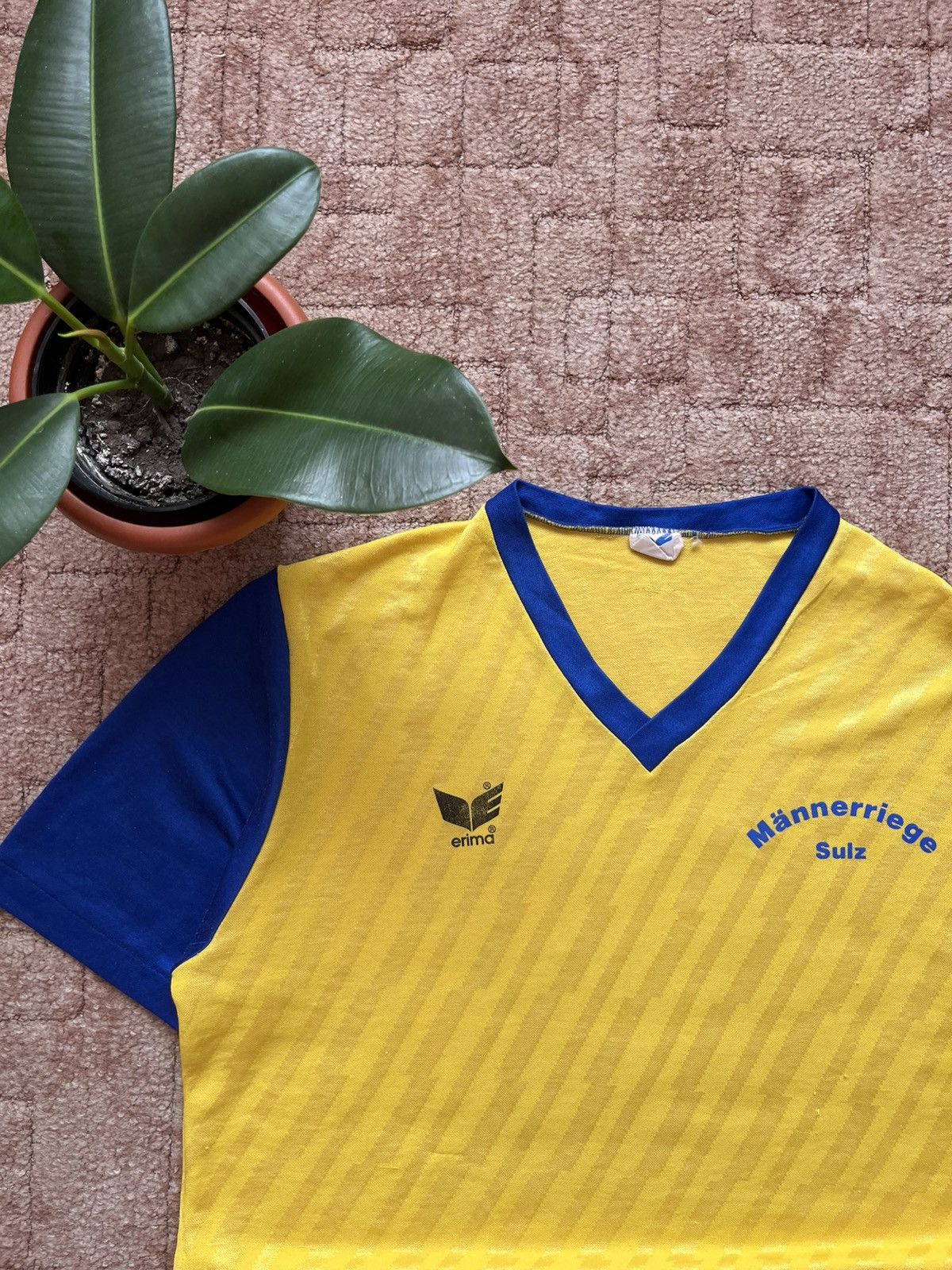 Erima Vintage Erima Toyota 90's Made In West Germany Yellow Jersey Size US L / EU 52-54 / 3 - 3 Thumbnail