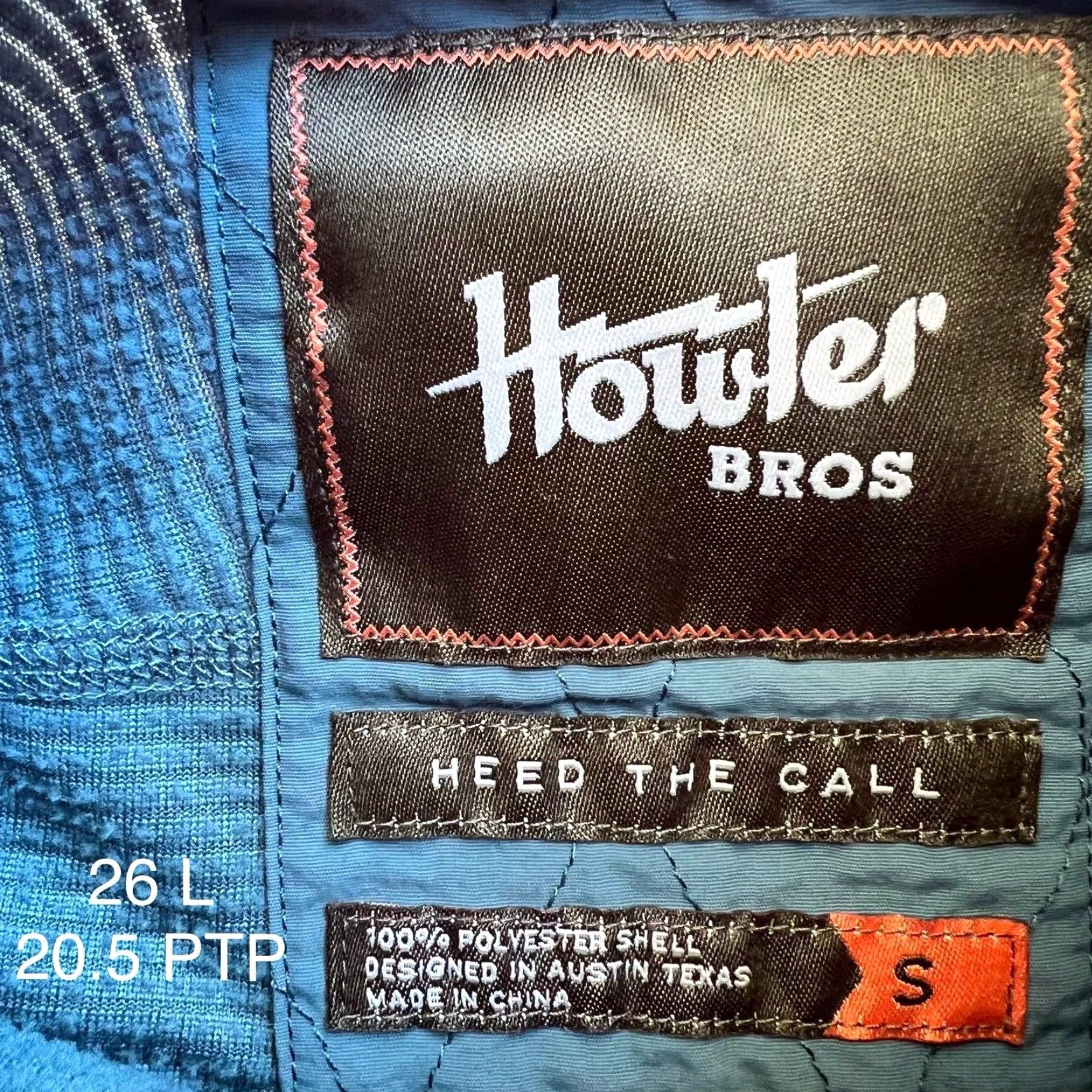 Howler Brothers Howler Brothers Tailsman Grid Fleece Jacket Small Blue Full Zip Outerwear Size US S / EU 44-46 / 1 - 7 Thumbnail