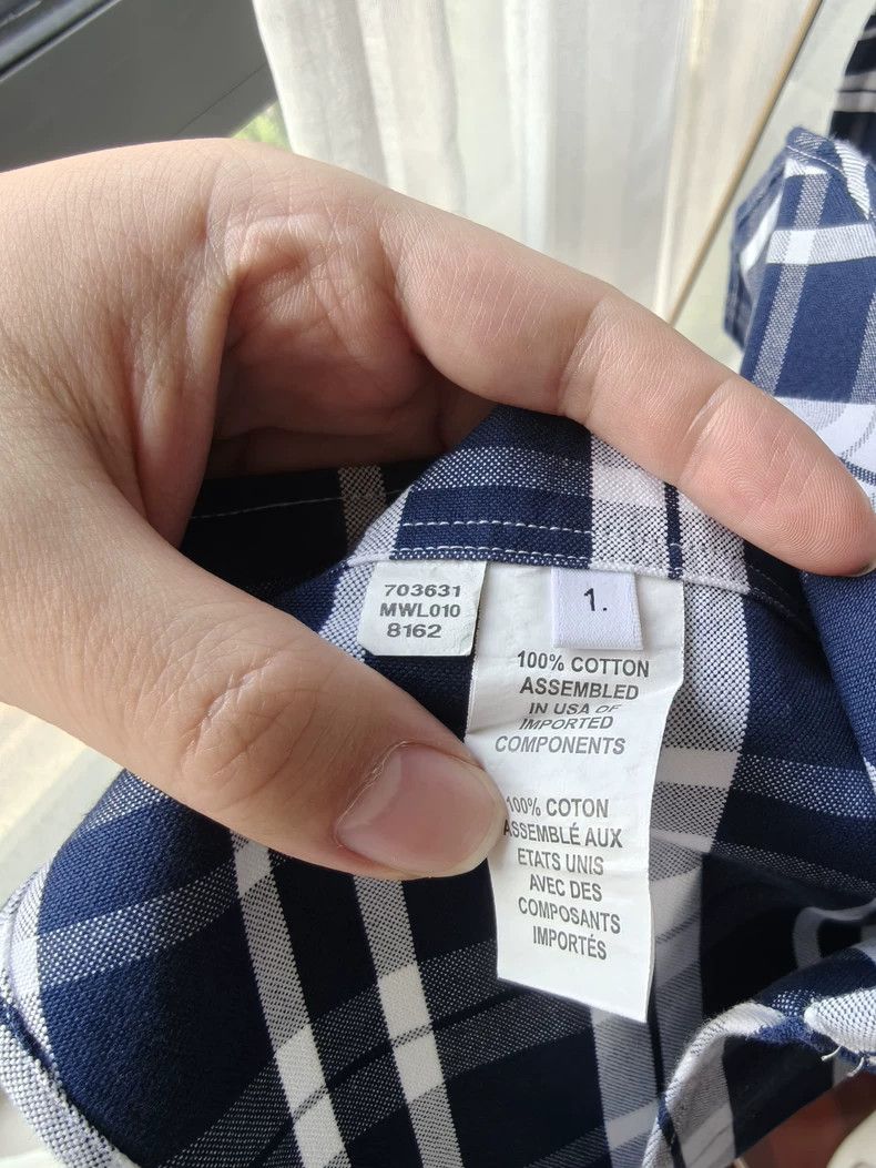 Thom Browne Thom Browne Blue and white checkered shirt Size US S / EU 44-46 / 1 - 3 Thumbnail