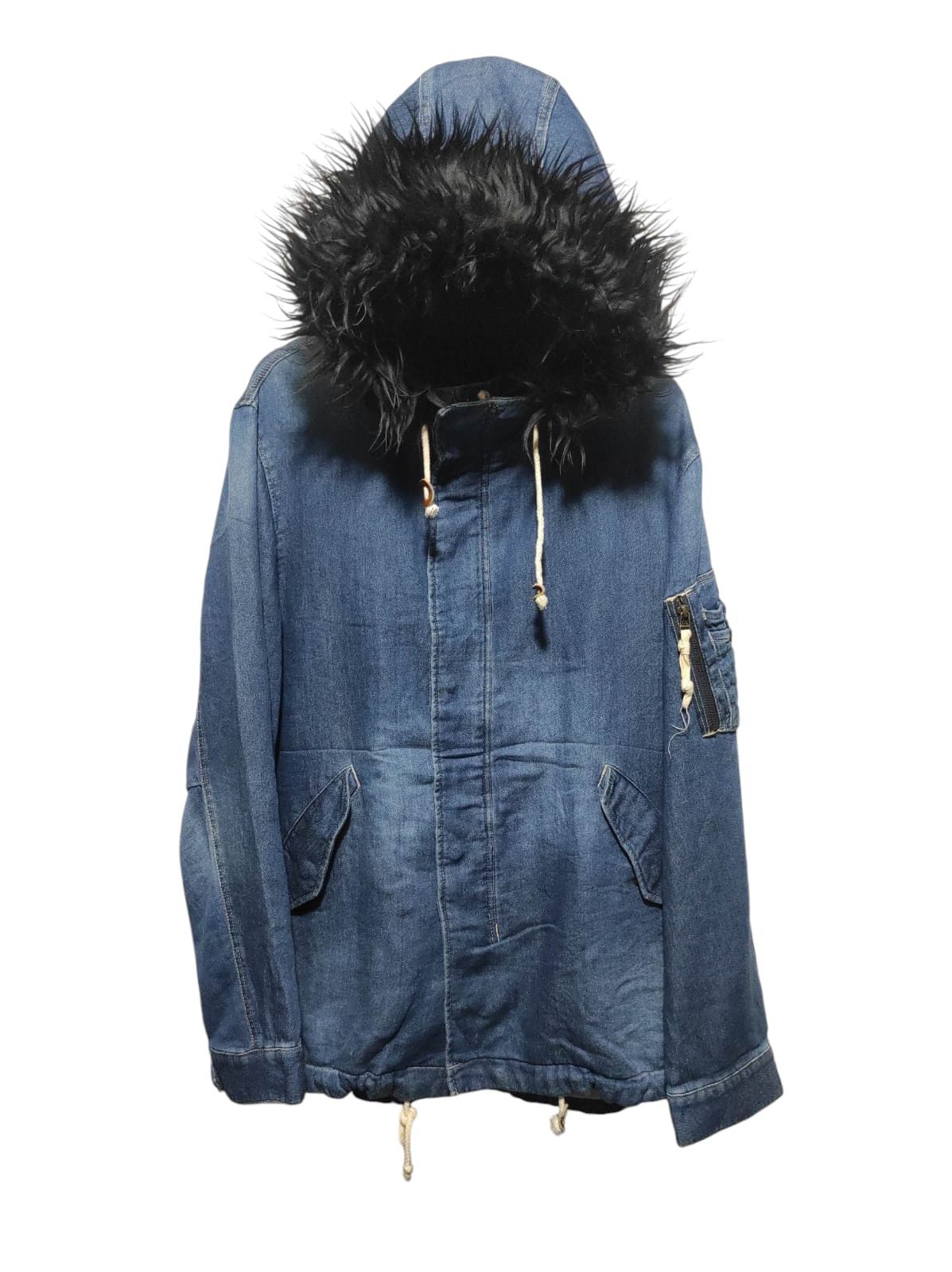 Japanese Brand Purple & Yellow Denim zip fur hoodie ifsix LGB style Size US L / EU 52-54 / 3 - 1 Thumbnail