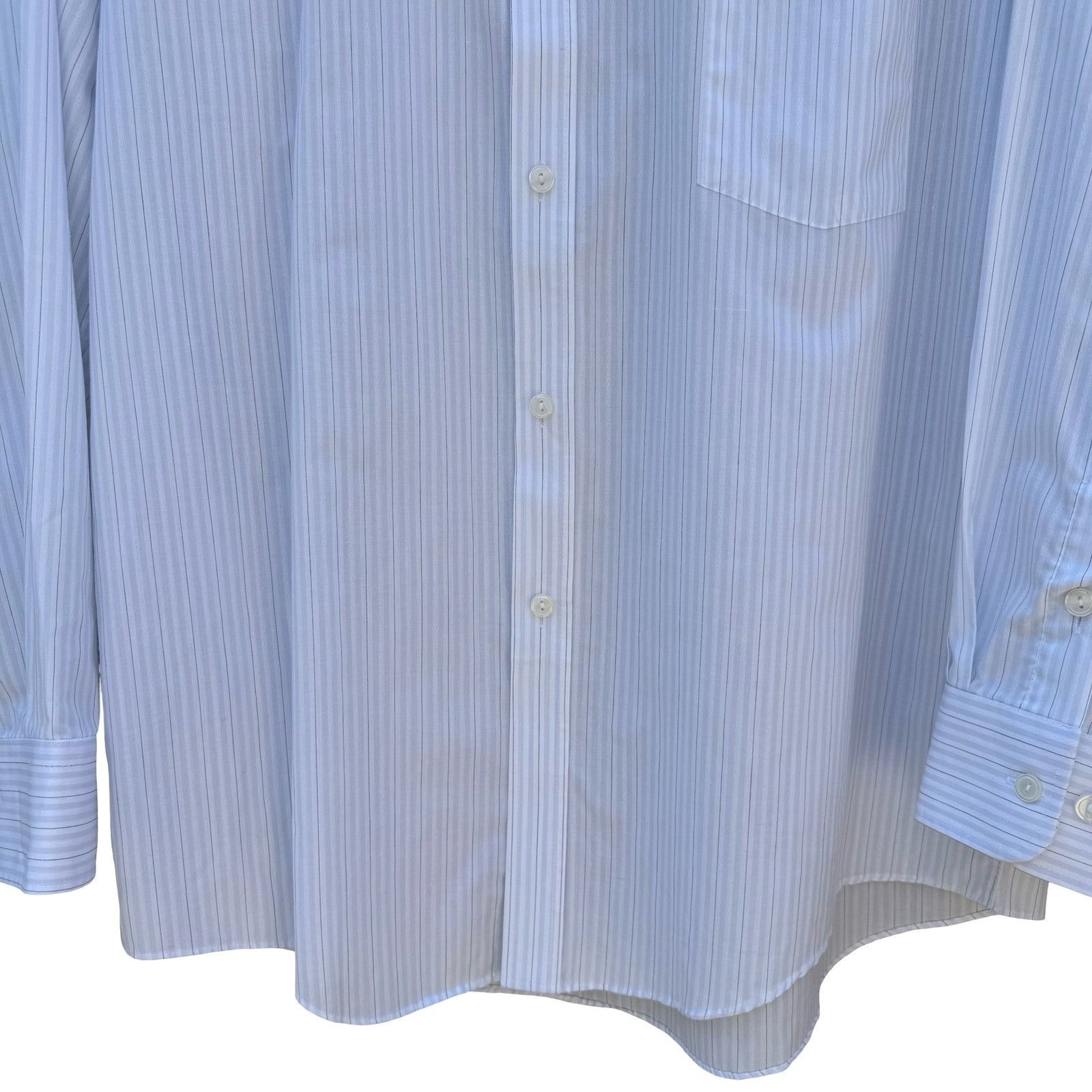 Other Daedo Mens Light Blue Pinstripe Button Down Shirt Long Sleev Size US L / EU 52-54 / 3 - 3 Thumbnail