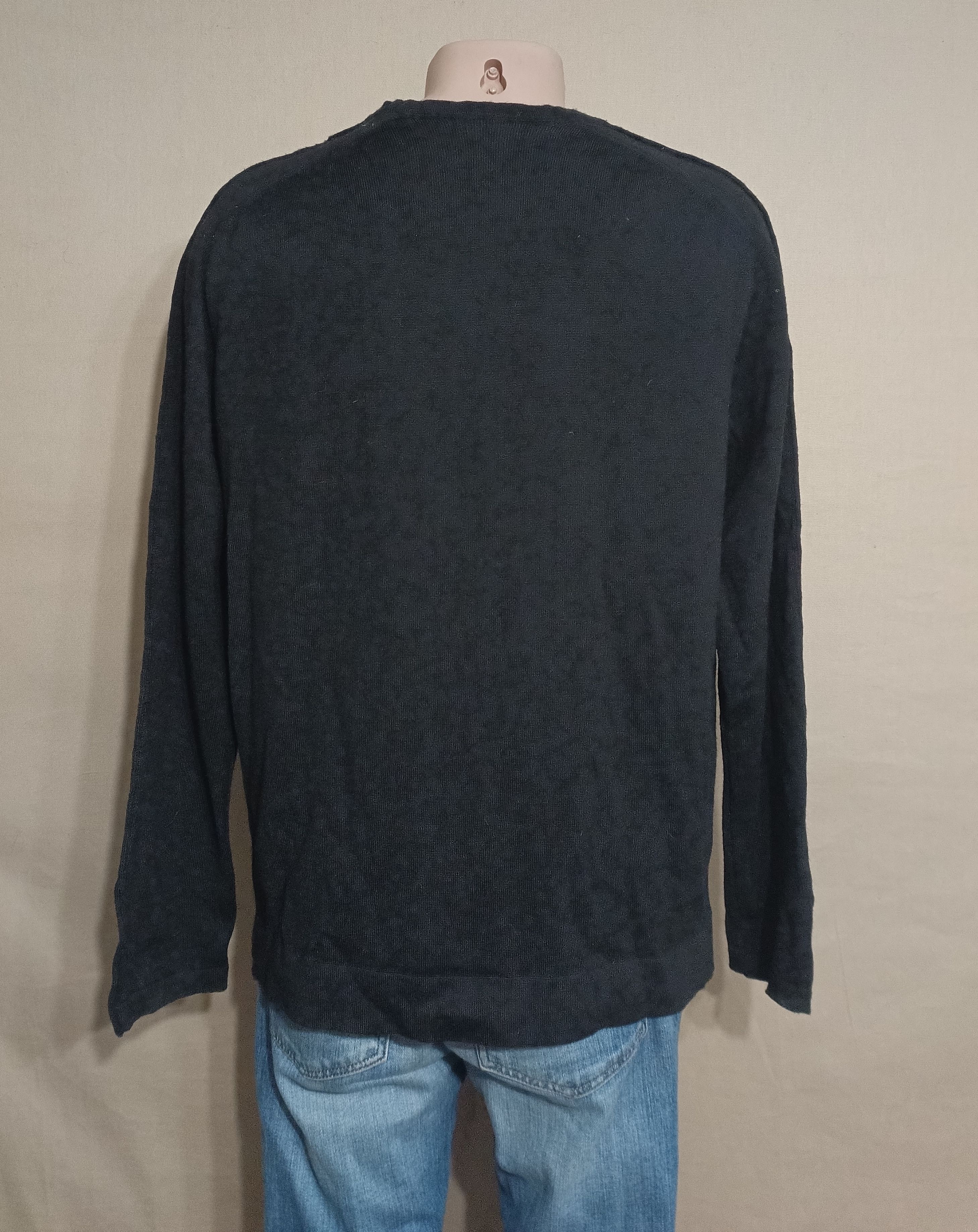 Versace Classic Black Mens Jumper Knit Light Sweater Size L