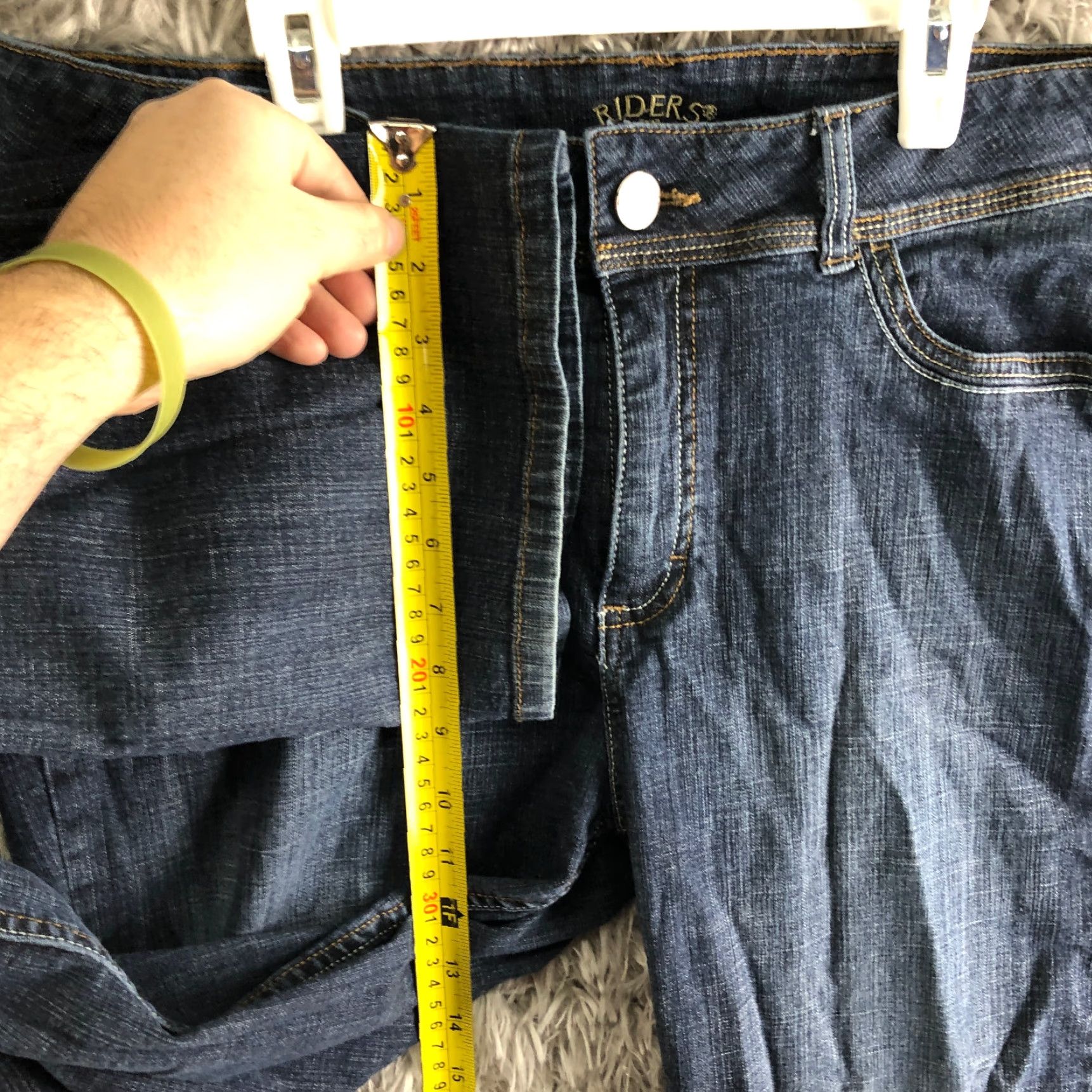 Vintage Riders Womens Jeans Mid Rise Bootcut Size 14 Medium Wash Blue Denim 5-Pocket Regular Inseam 32 in Mens? Size 36" / US 14 / IT 50 - 4 Thumbnail