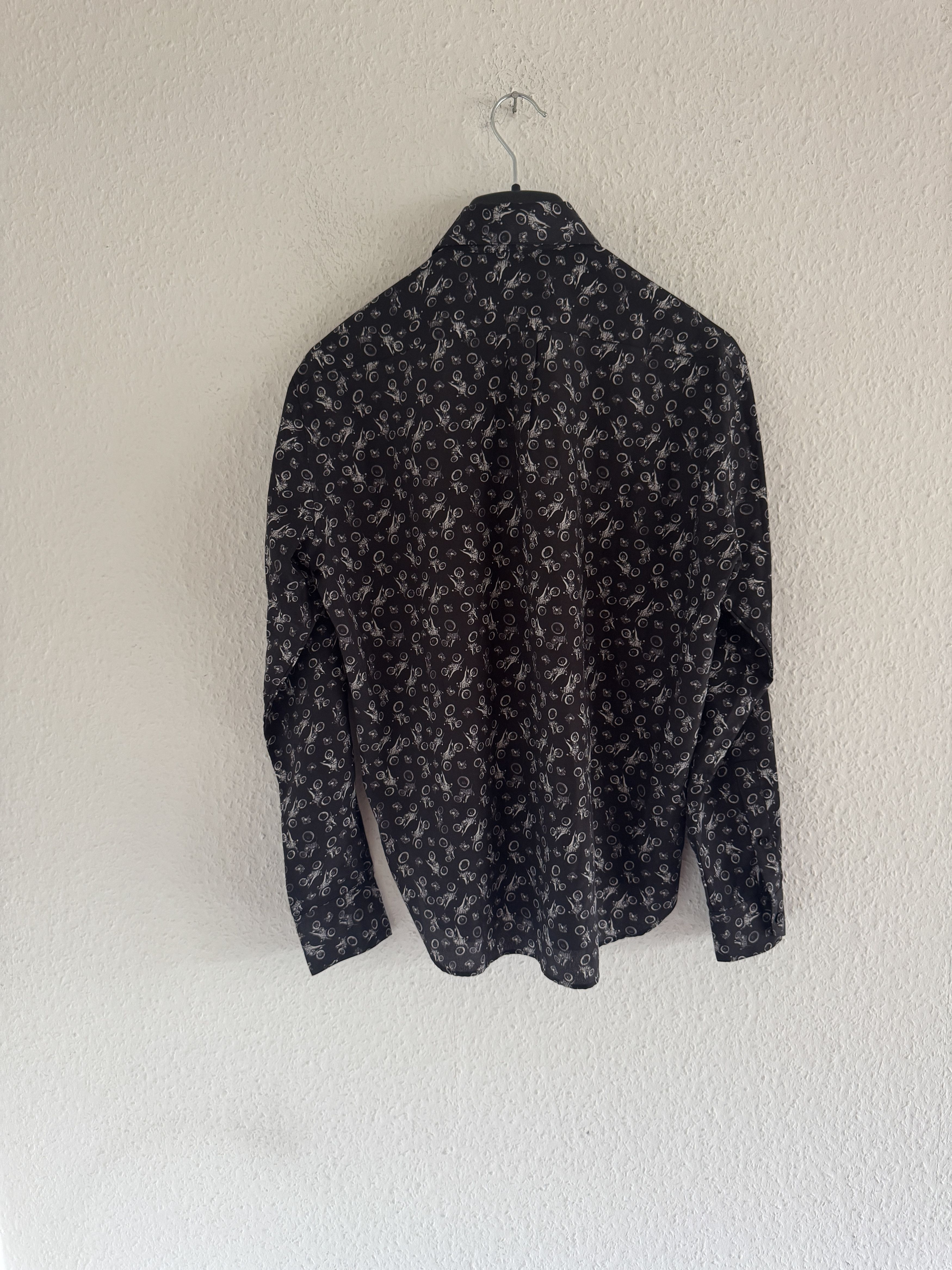 Saint Laurent Paris Motorcycle Graphic Silk Shirt Size US S / EU 44-46 / 1 - 9 Thumbnail