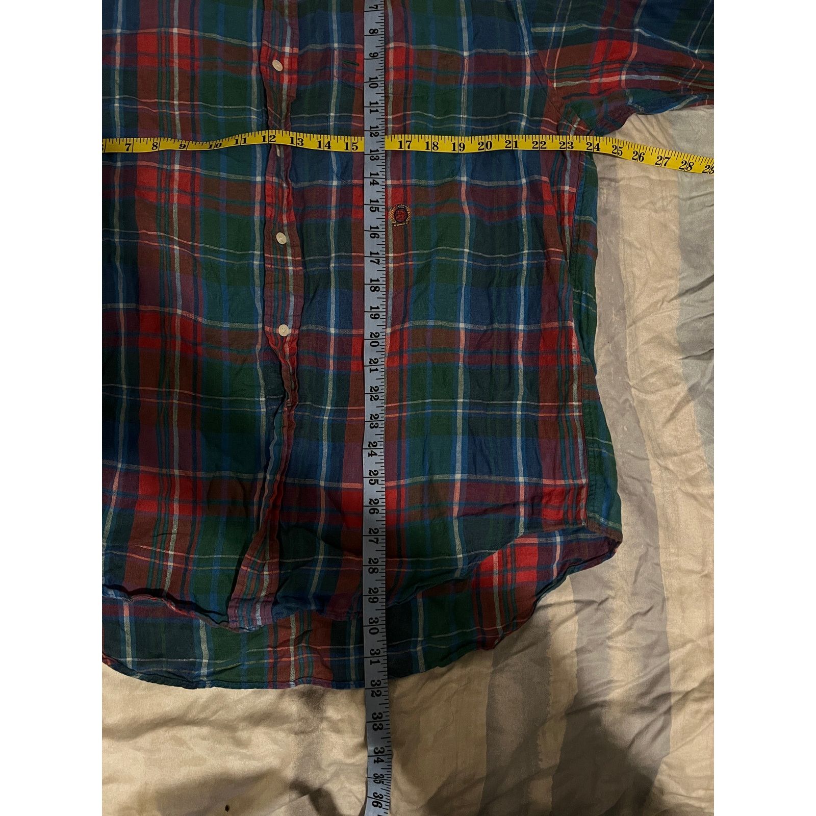 Tommy Hilfiger Tommy Hilfiger flannel linen preppy long sleeve button up Size US L / EU 52-54 / 3 - 2 Thumbnail