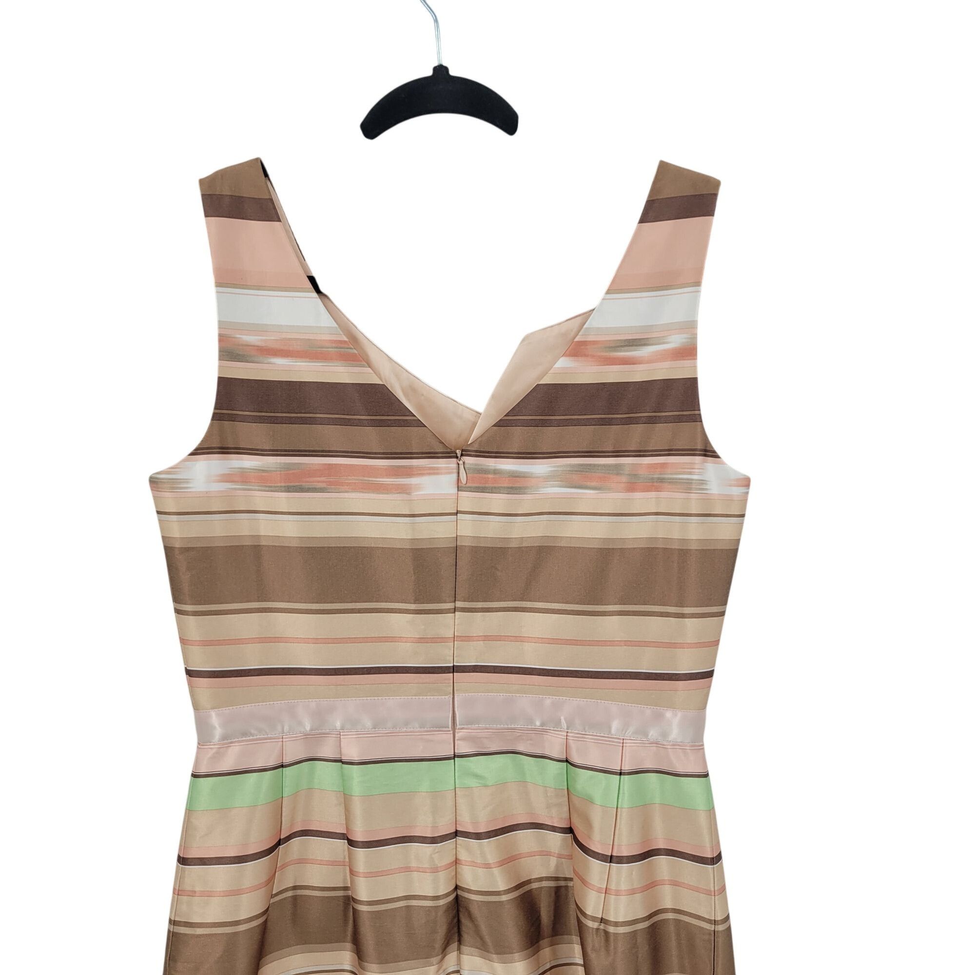 Other Womens Satin Nasopalatine Pastel Striped Sleeveless Sheath D Size M / US 6-8 / IT 42-44 - 8 Thumbnail