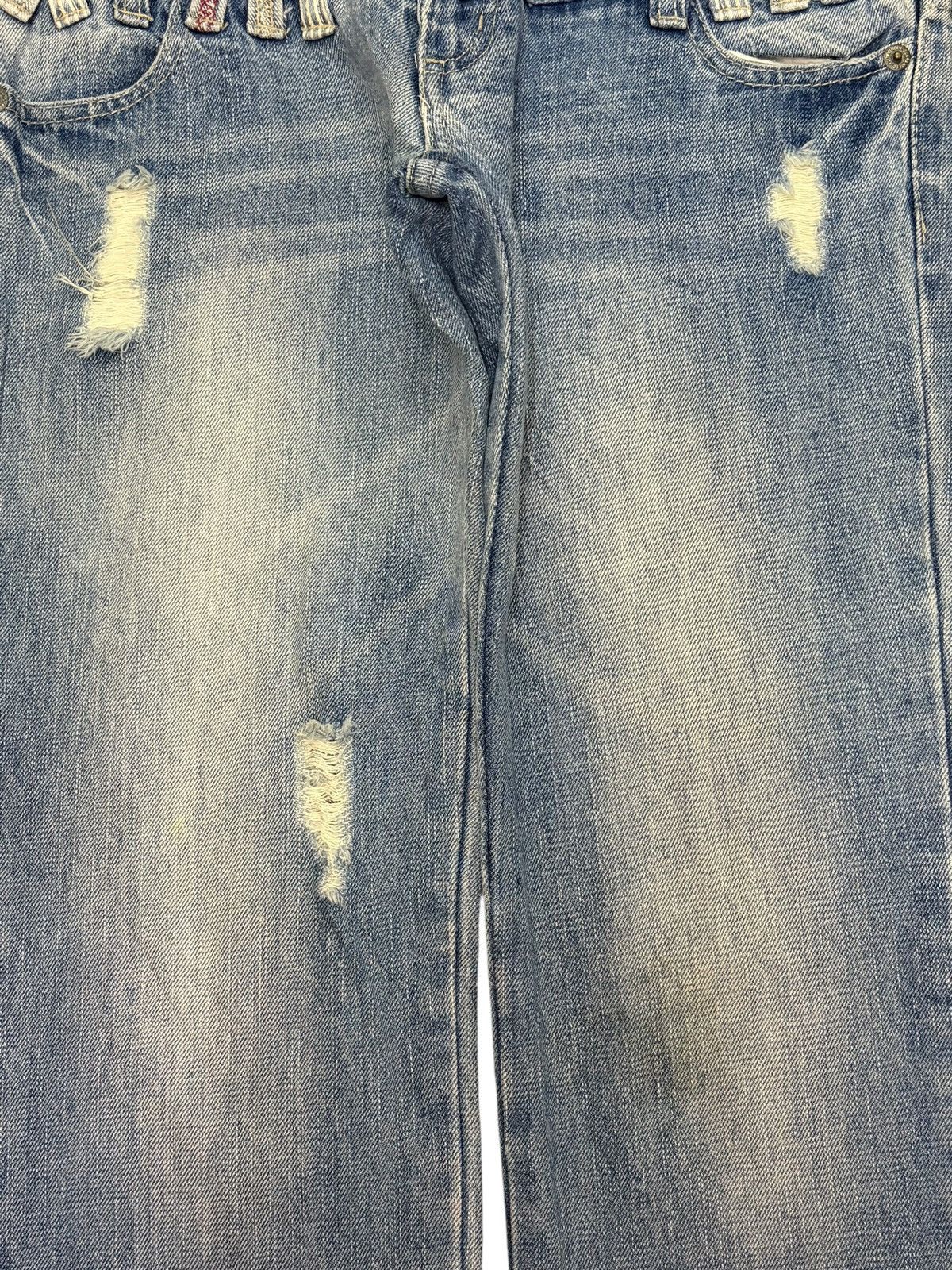Issey Miyake Vintage Japanese Brand Faded Wash Distressed Jeans Size 29" - 3 Thumbnail