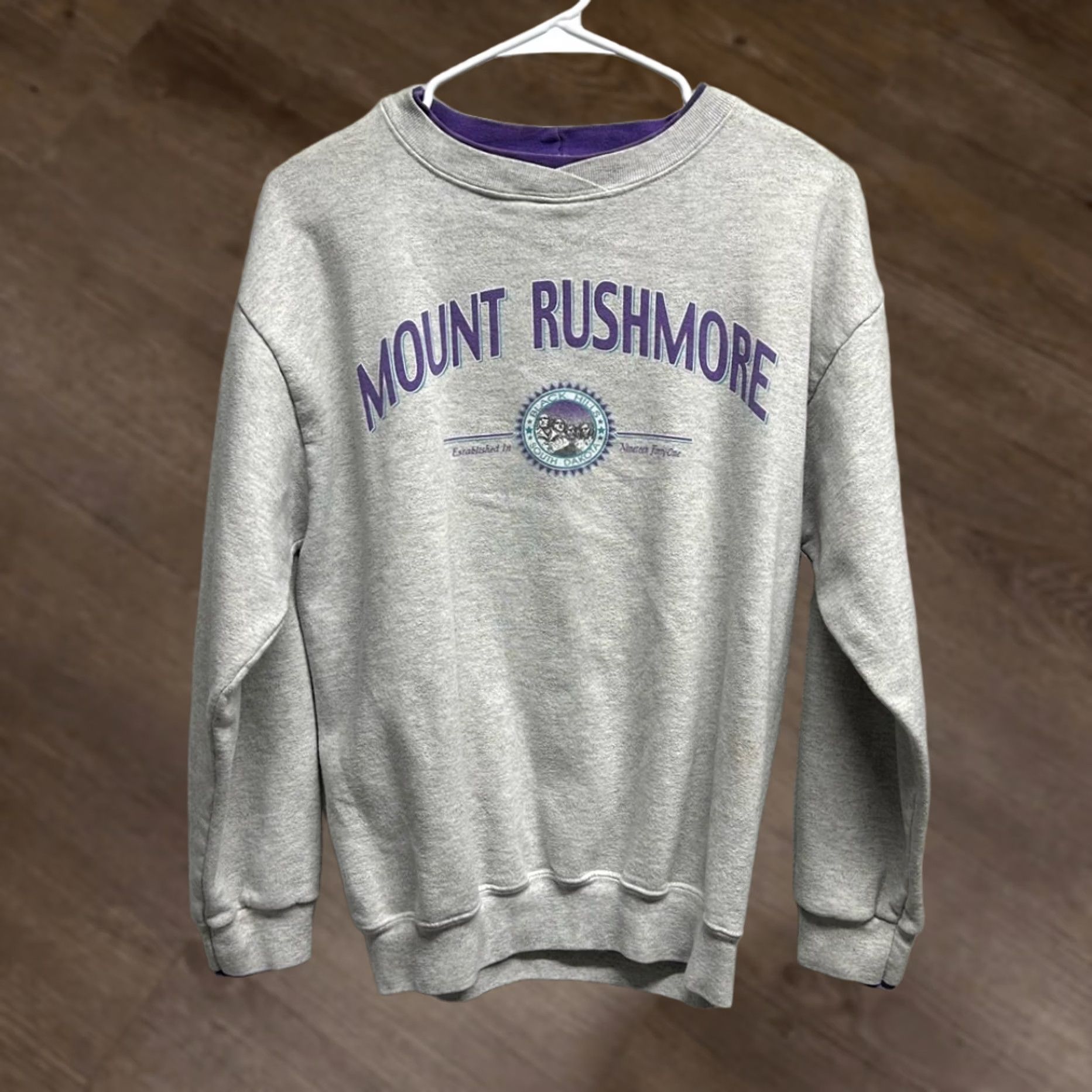 Vintage VINTAGE Mount Rushmore Graphic Sweatshirt Gray M 90s Size M / US 6-8 / IT 42-44 - 1 Thumbnail