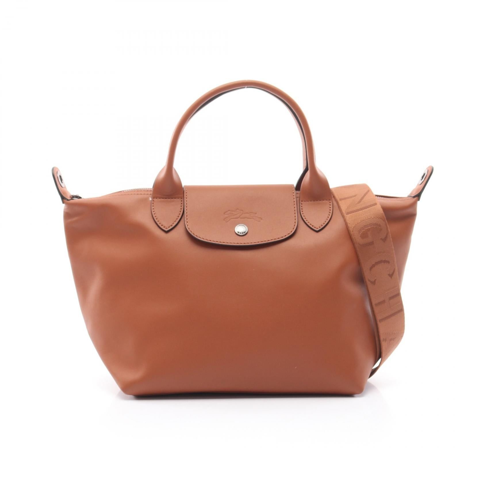 Longchamp Le Preage Extra S Top Handle Bag Handbag Leather Brown, Women's
