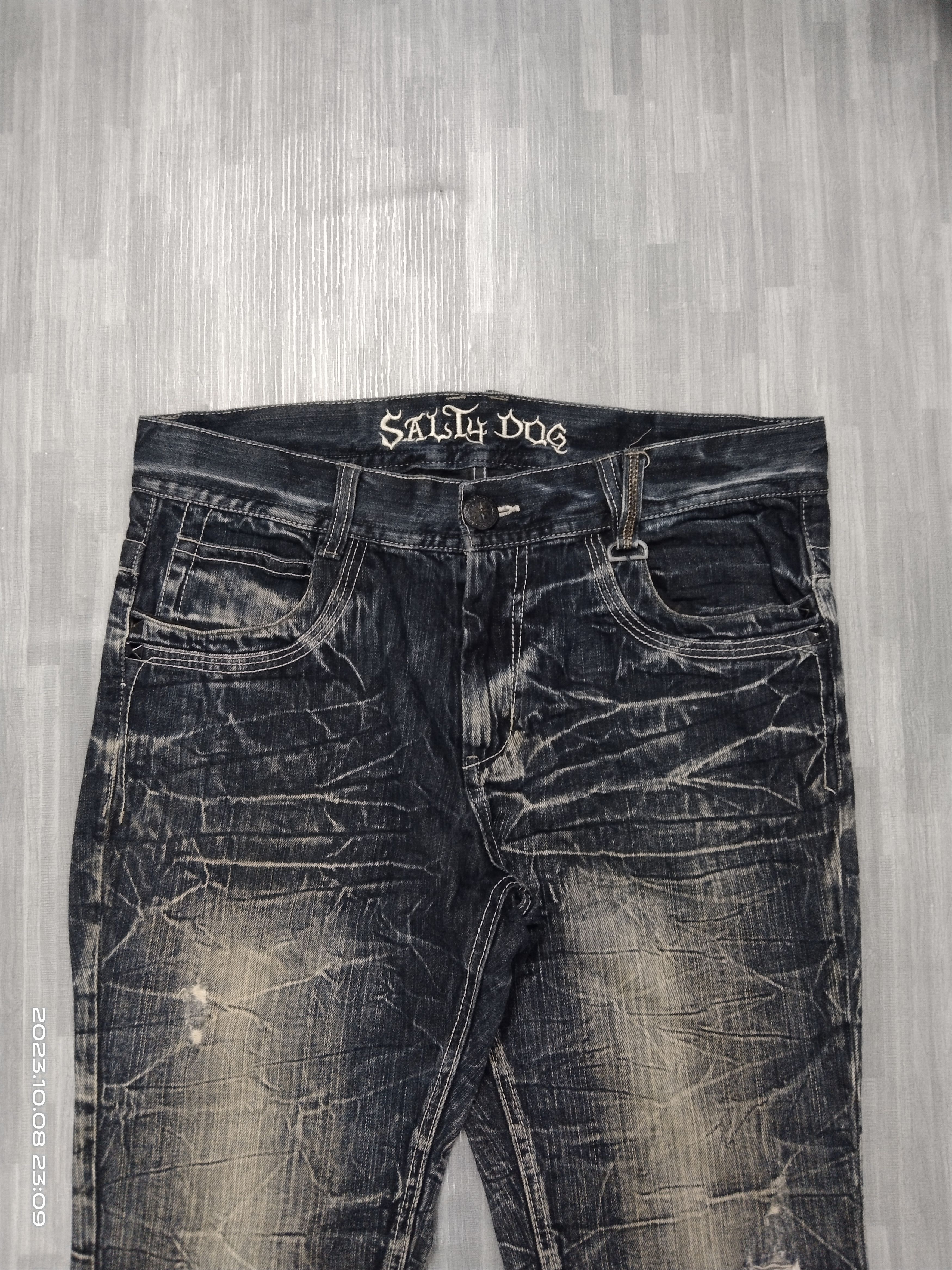 Japanese Brand FLARE SICK RUSTY SALTY DOG DENIM PANTS Size US 34 / EU 50 - 4 Thumbnail