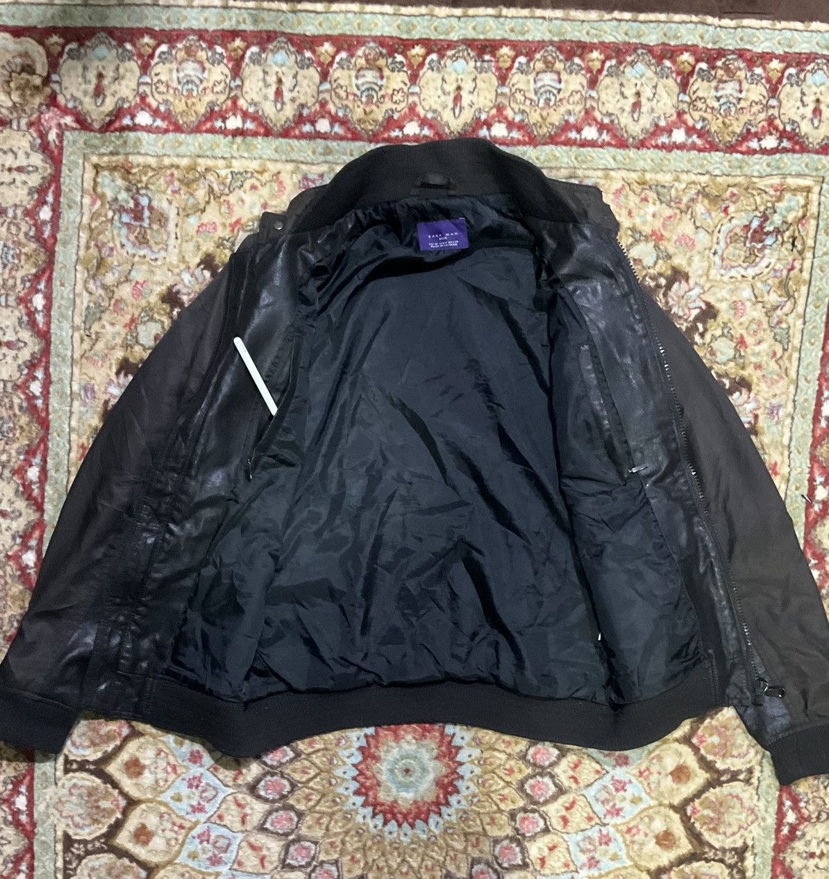 Zara Vintage Jacket with Half Leather Sleeves Size US L / EU 52-54 / 3 - 5 Thumbnail
