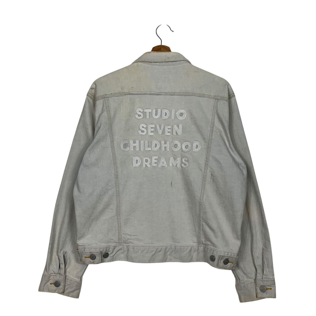 Studio Seven STUDIO SEVEN Embroidered Logo Washed Denim Jacket #2829-C128 Size US M / EU 48-50 / 2 - 1 Thumbnail