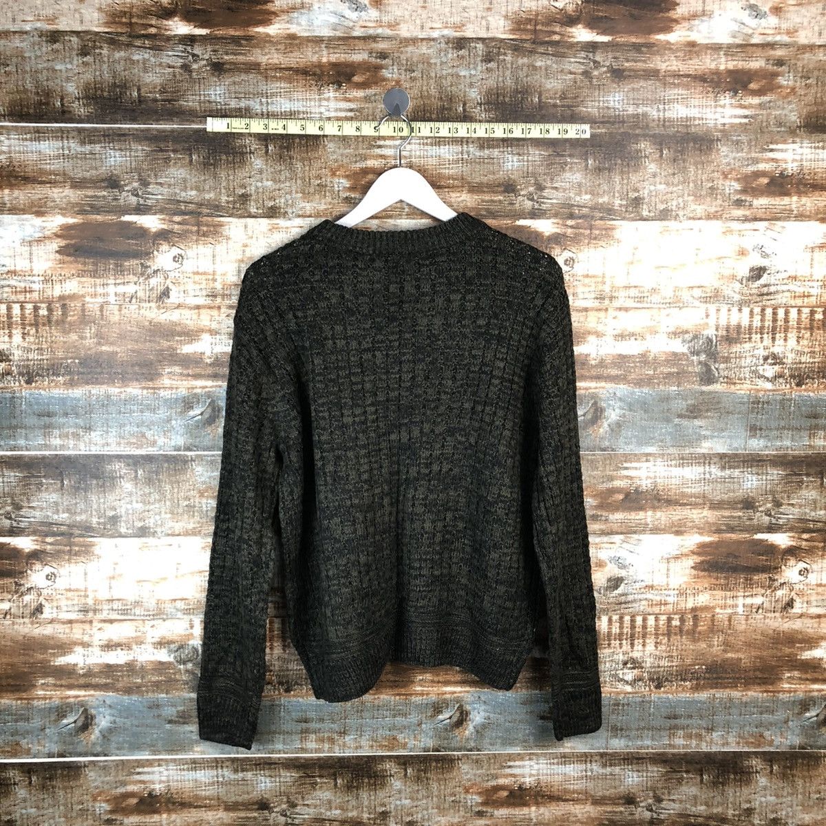 GU × Homespun Knitwear GU Black vintage japan Knitwear #A1730 Size US M / EU 48-50 / 2 - 12 Thumbnail