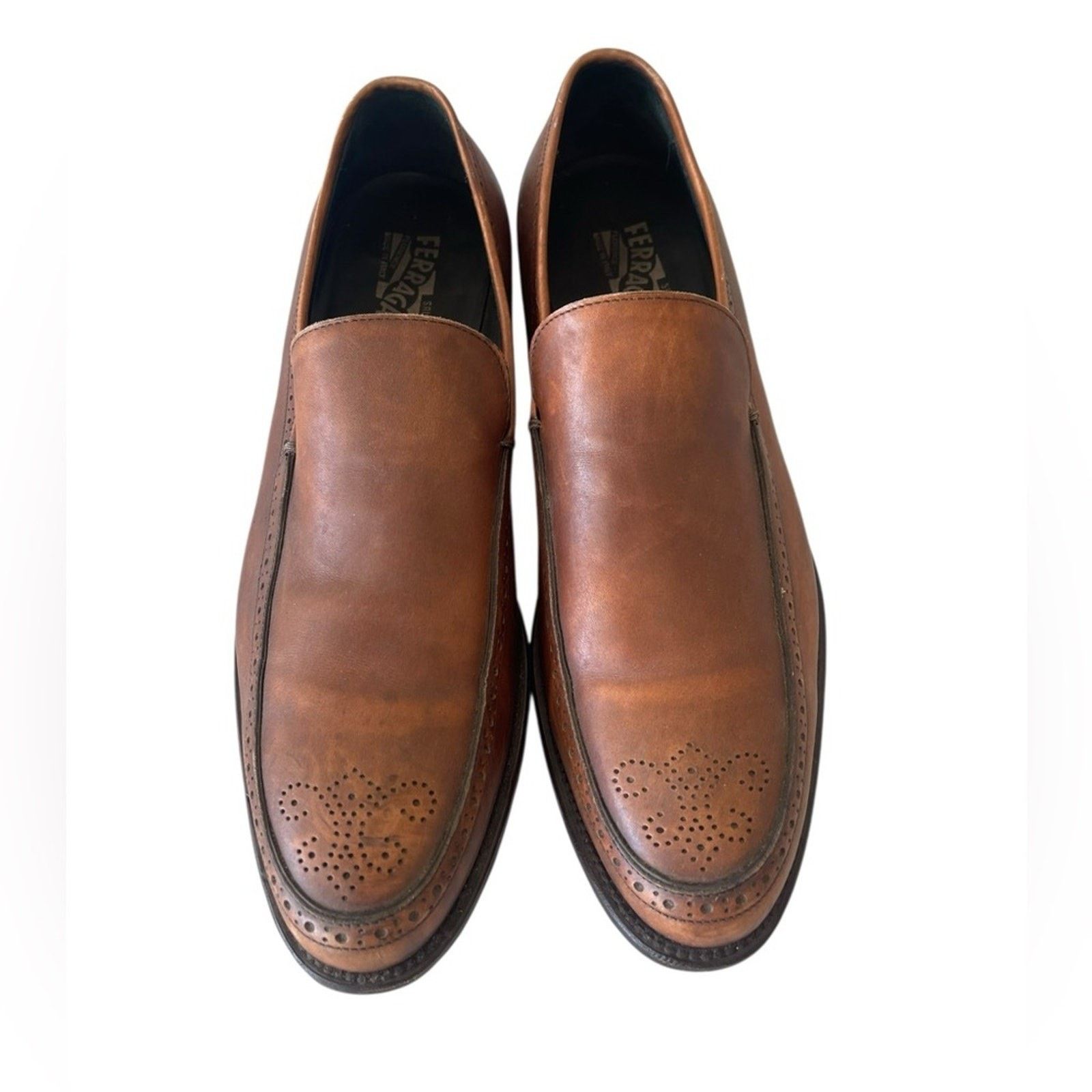 Salvatore Ferragamo Salvatore Ferragamo men's leather Venetian loafers Size:12 D Size US 12 / EU 45 - 1 Thumbnail
